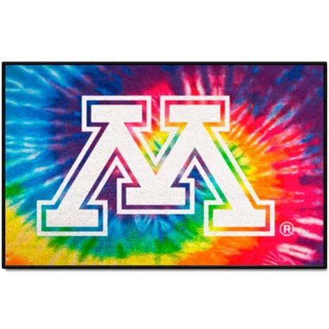 FANMATS 34035 NCAA - Minnesota Golden Gophers Tie Dye Starter Mat Accent Rug - 19in. x 30in.| Sports Fan Home Decor Rug and Tailgating Mat
