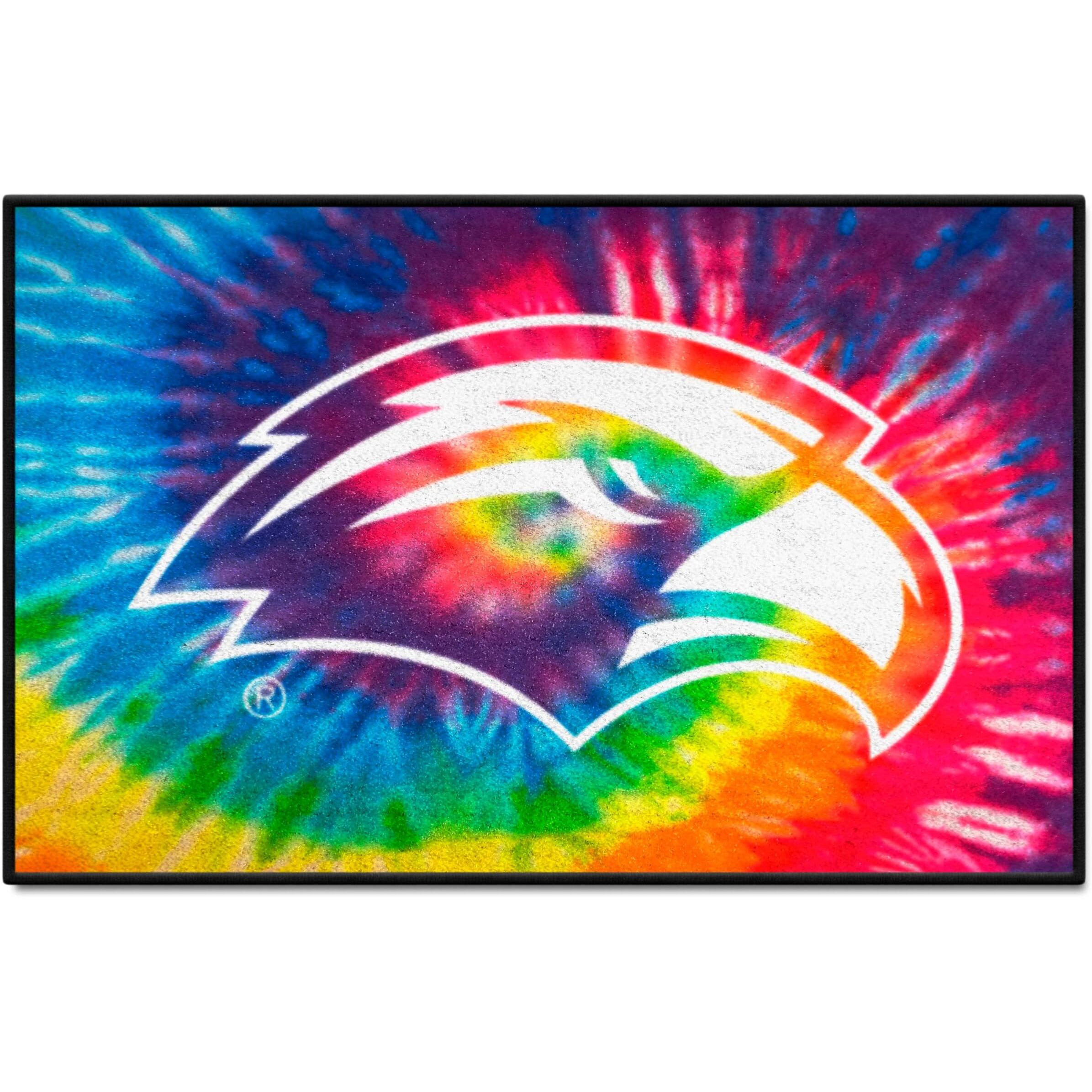 FANMATS 34051 NCAA - Southern Miss Golden Eagles Tie Dye Starter Mat Accent Rug - 19in. x 30in.| Sports Fan Home Decor Rug and Tailgating Mat