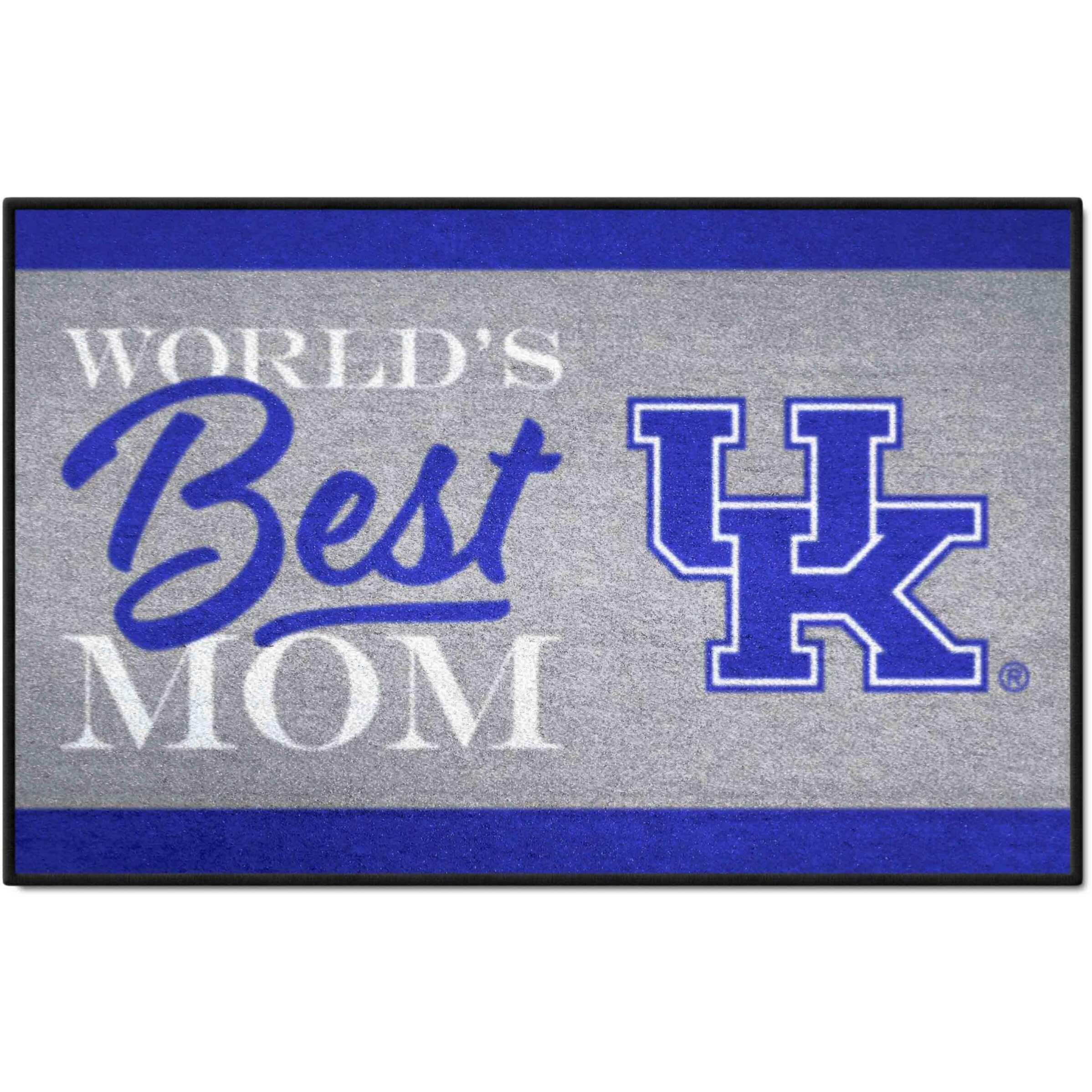 FANMATS 34549 NCAA - Kentucky Wildcats World's Best Mom Starter Mat Accent Rug - 19in. x 30in. | Sports Fan Home Decor Rug and Tailgating Mat