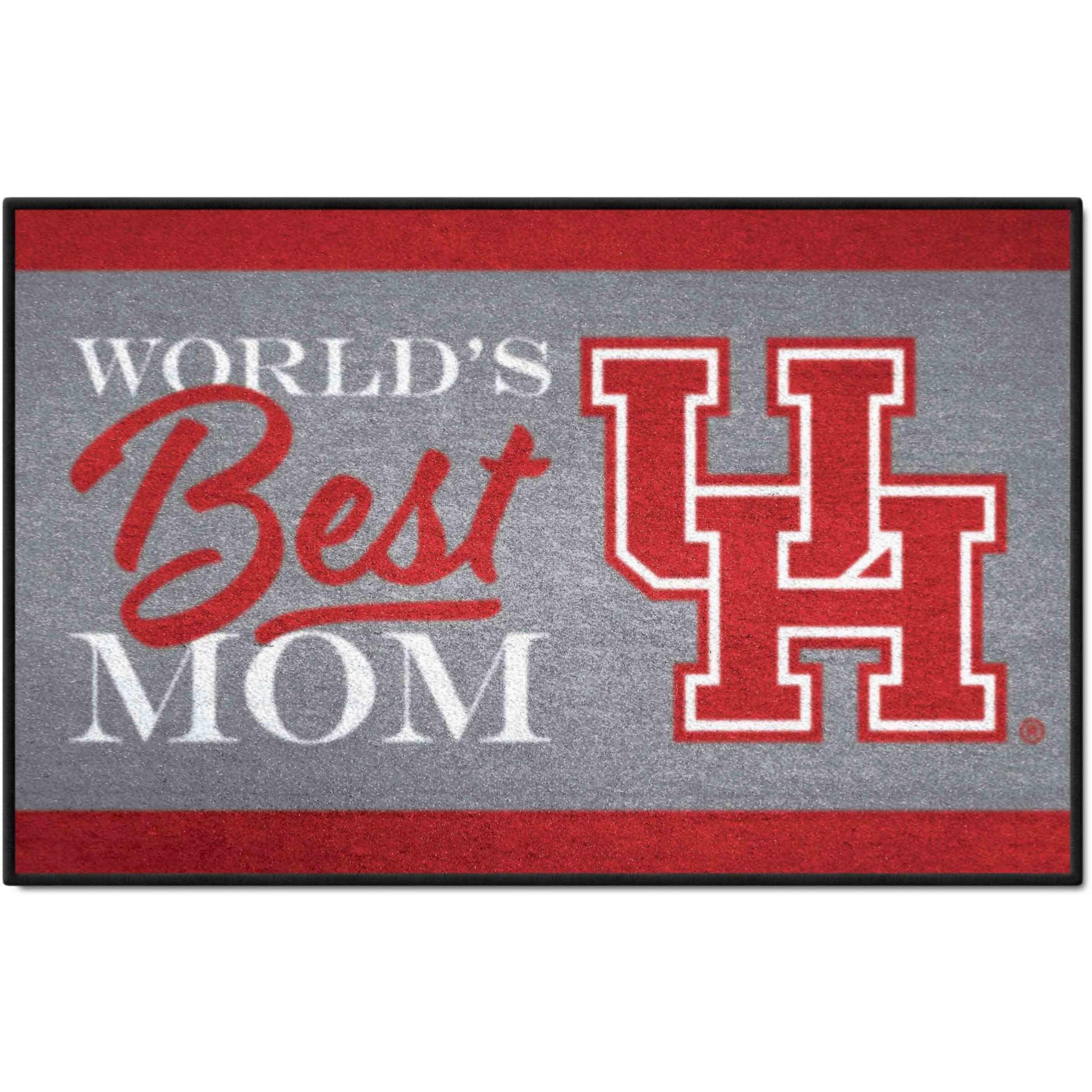 FANMATS 34580 NCAA - Houston Cougars World's Best Mom Starter Mat Accent Rug - 19in. x 30in.| Sports Fan Home Decor Rug and Tailgating Mat