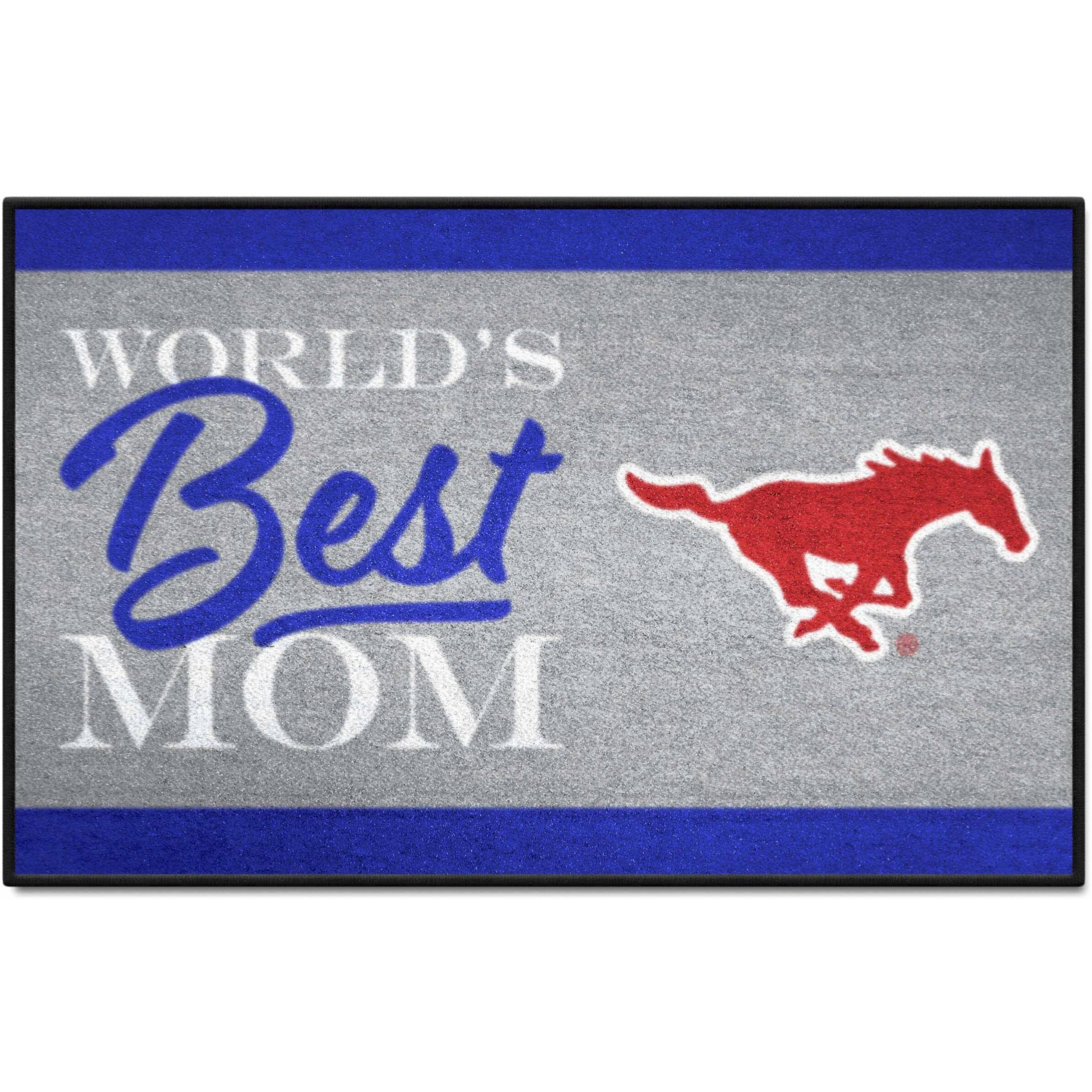 FANMATS 34571 NCAA - SMU Mustangs World's Best Mom Starter Mat Accent Rug - 19in. x 30in.| Sports Fan Home Decor Rug and Tailgating Mat