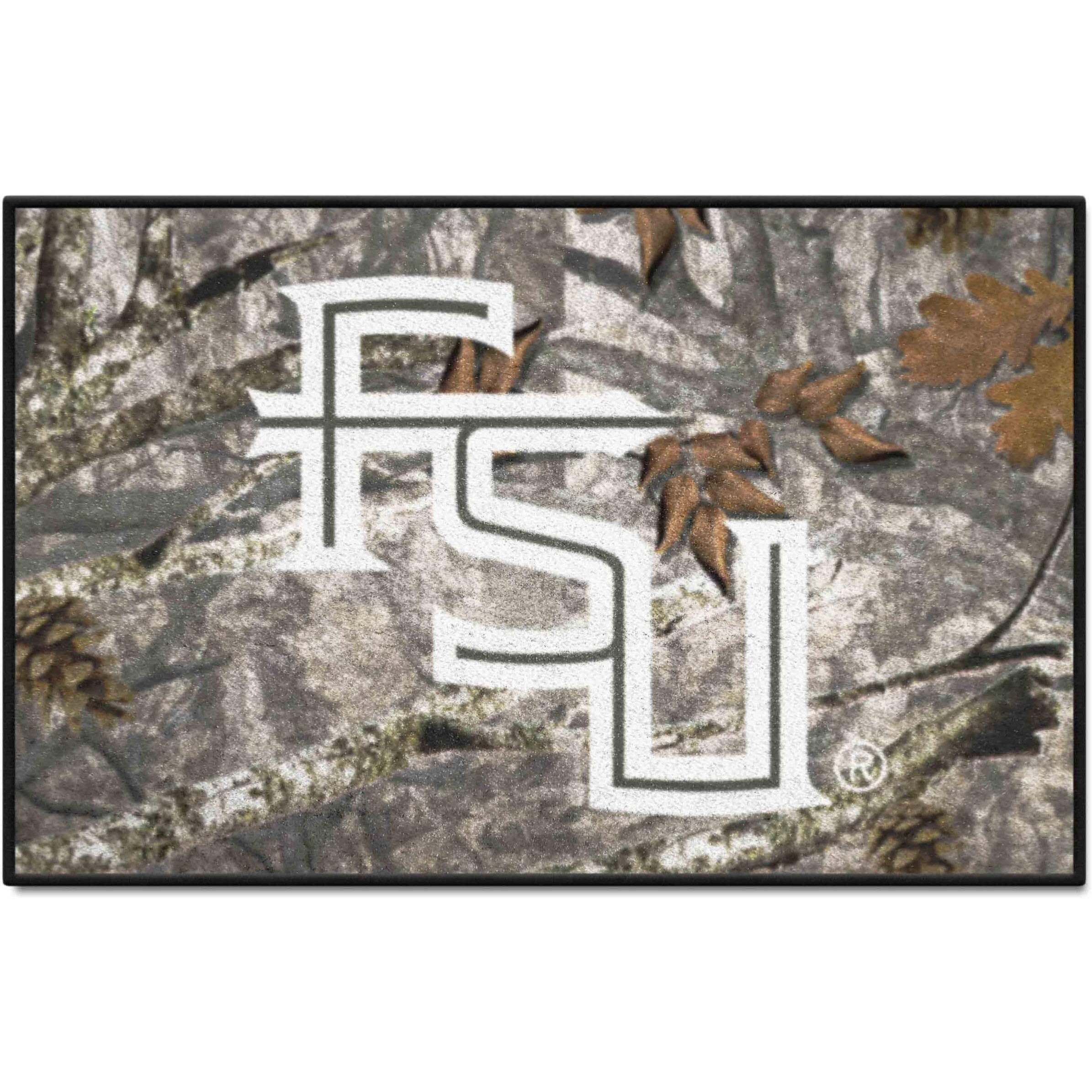 FANMATS 33946 NCAA - Florida State Seminoles Camo Starter Mat Accent Rug - 19in. x 30in.| Sports Fan Home Decor Rug and Tailgating Mat