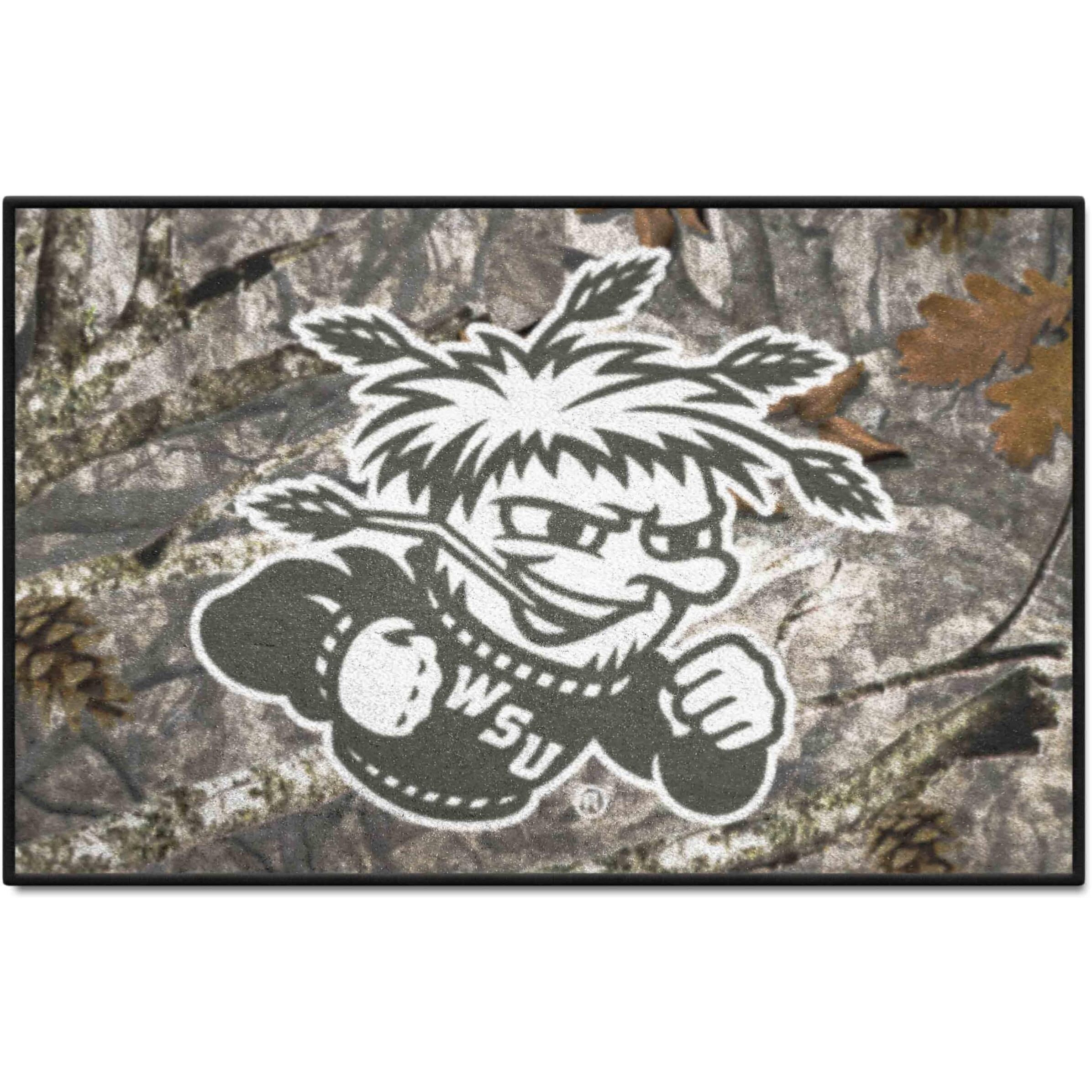 FANMATS 34000 NCAA - Wichita State Shockers Camo Starter Mat Accent Rug - 19in. x 30in.| Sports Fan Home Decor Rug and Tailgating Mat