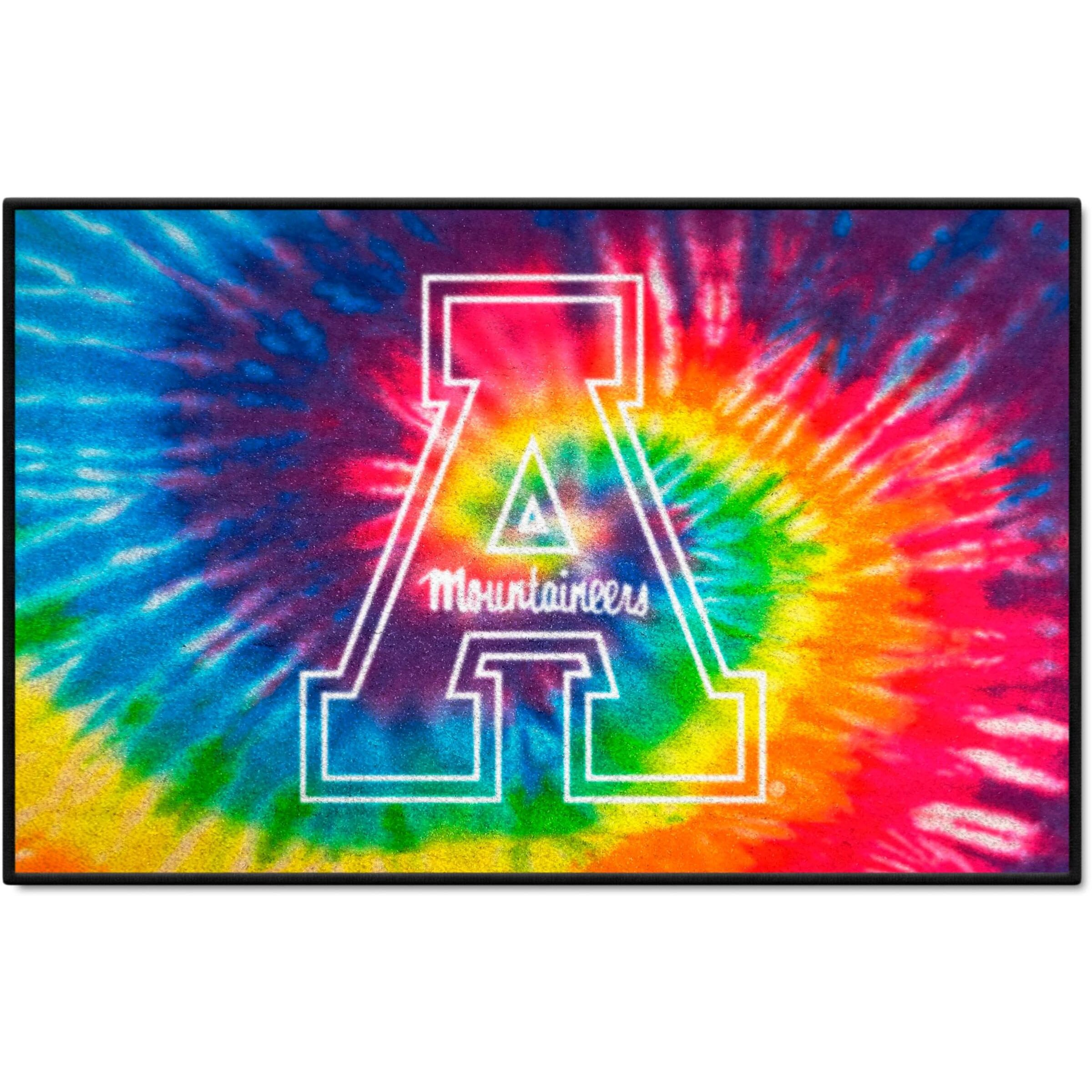 FANMATS 34011 NCAA - Appalachian State Mountaineers Tie Dye Starter Mat Accent Rug - 19in. x 30in.