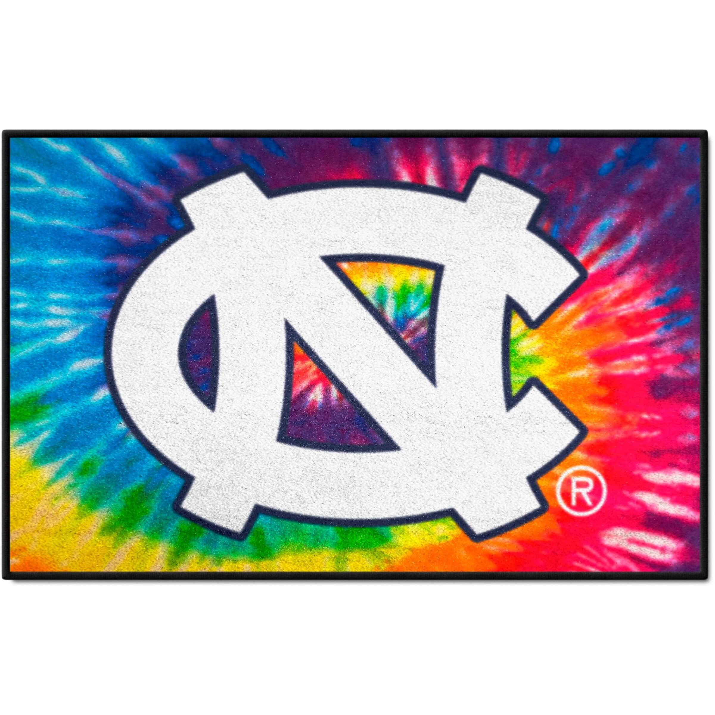 FANMATS 34056 NCAA -North Carolina Tar Heels Tie Dye Starter Mat Accent Rug - 19in. x 30in.| Sports Fan Home Decor Rug and Tailgating Mat