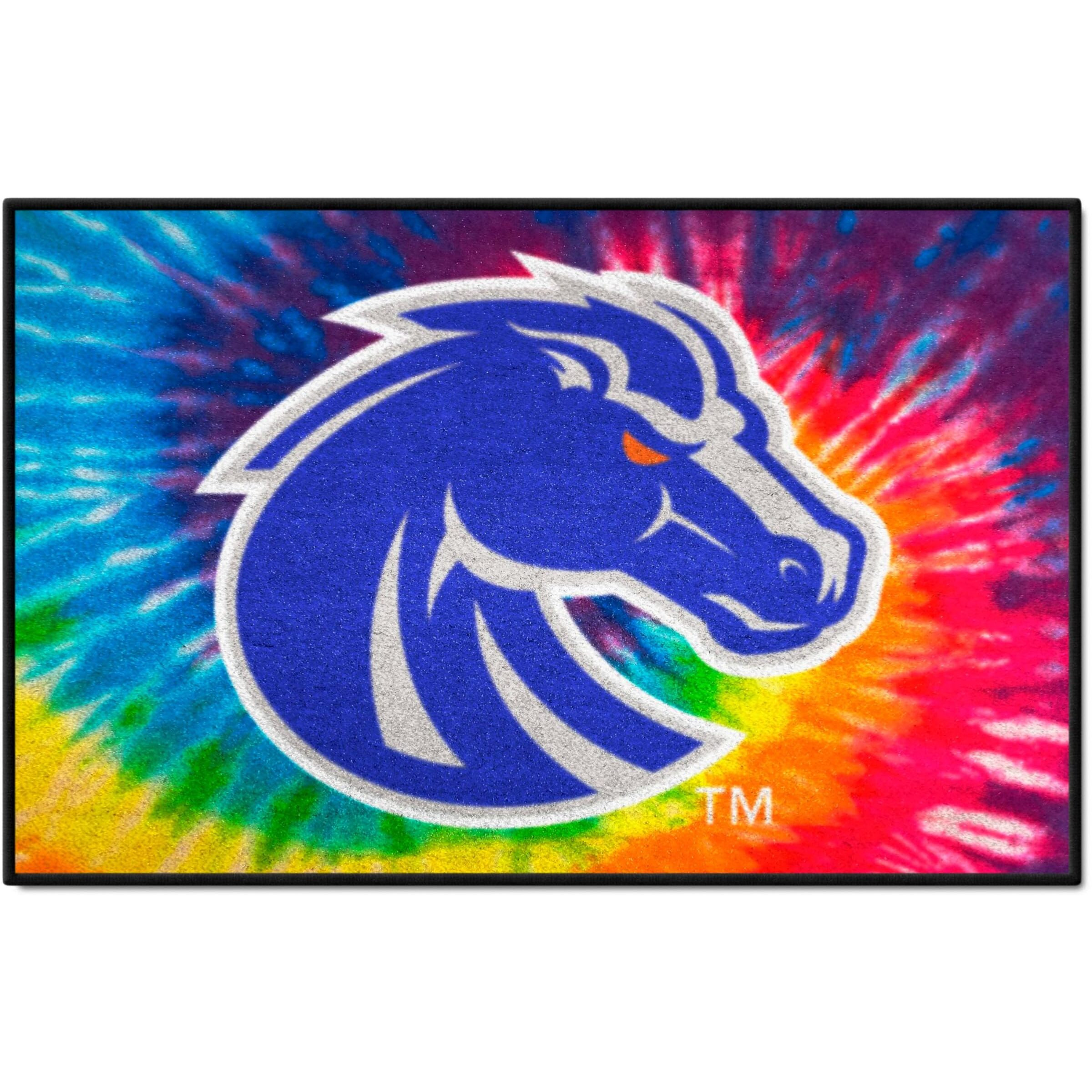 FANMATS 34016 NCAA - Boise State Broncos Tie Dye Starter Mat Accent Rug - 19in. x 30in.| Sports Fan Home Decor Rug and Tailgating Mat