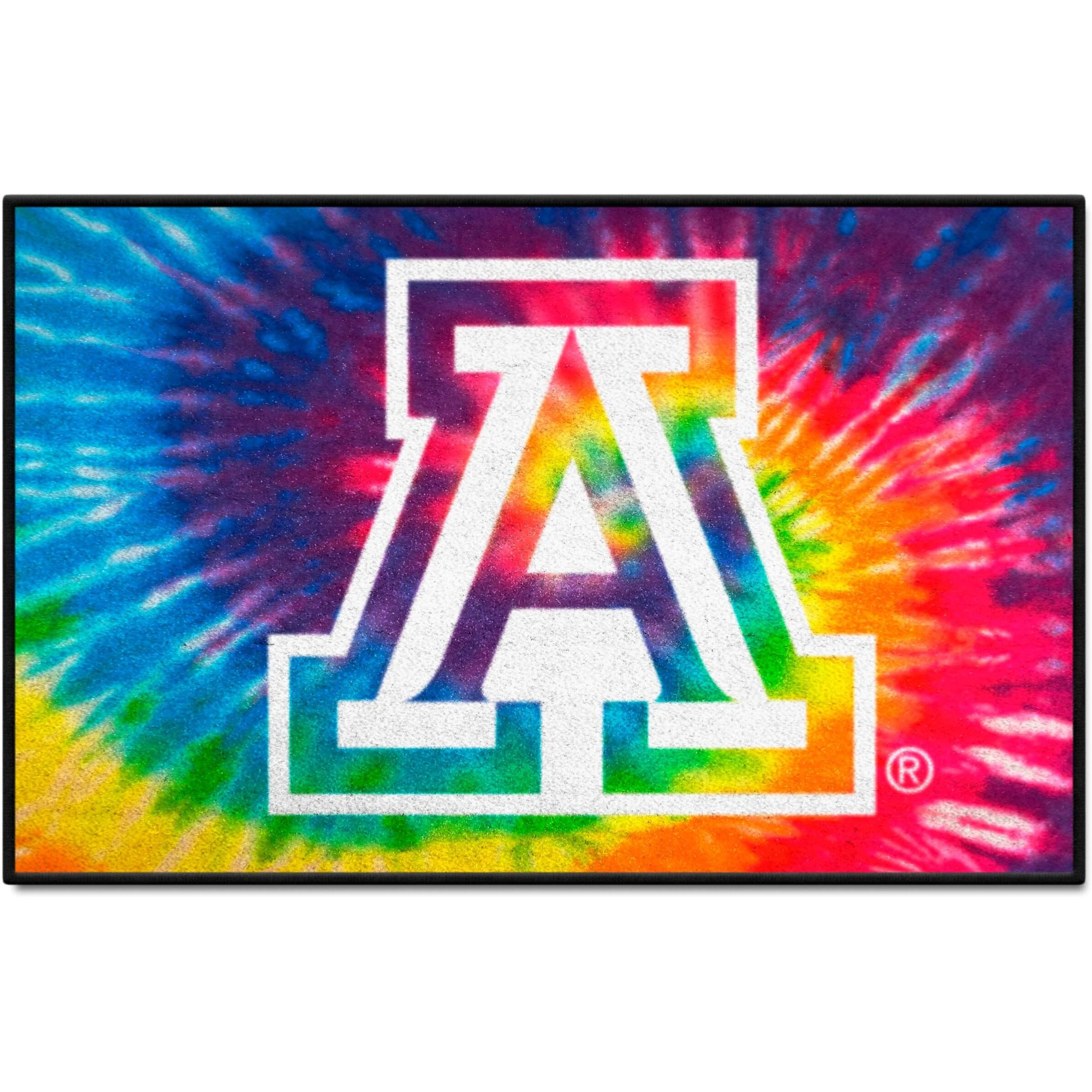 FANMATS 34012 NCAA - Arizona Wildcats Tie Dye Starter Mat Accent Rug - 19in. x 30in.| Sports Fan Home Decor Rug and Tailgating Mat