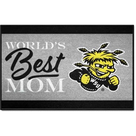 FANMATS 34598 NCAA - Wichita State Shockers World's Best Mom Starter Mat Accent Rug - 19in. x 30in.| Sports Fan Home Decor Rug and Tailgating Mat