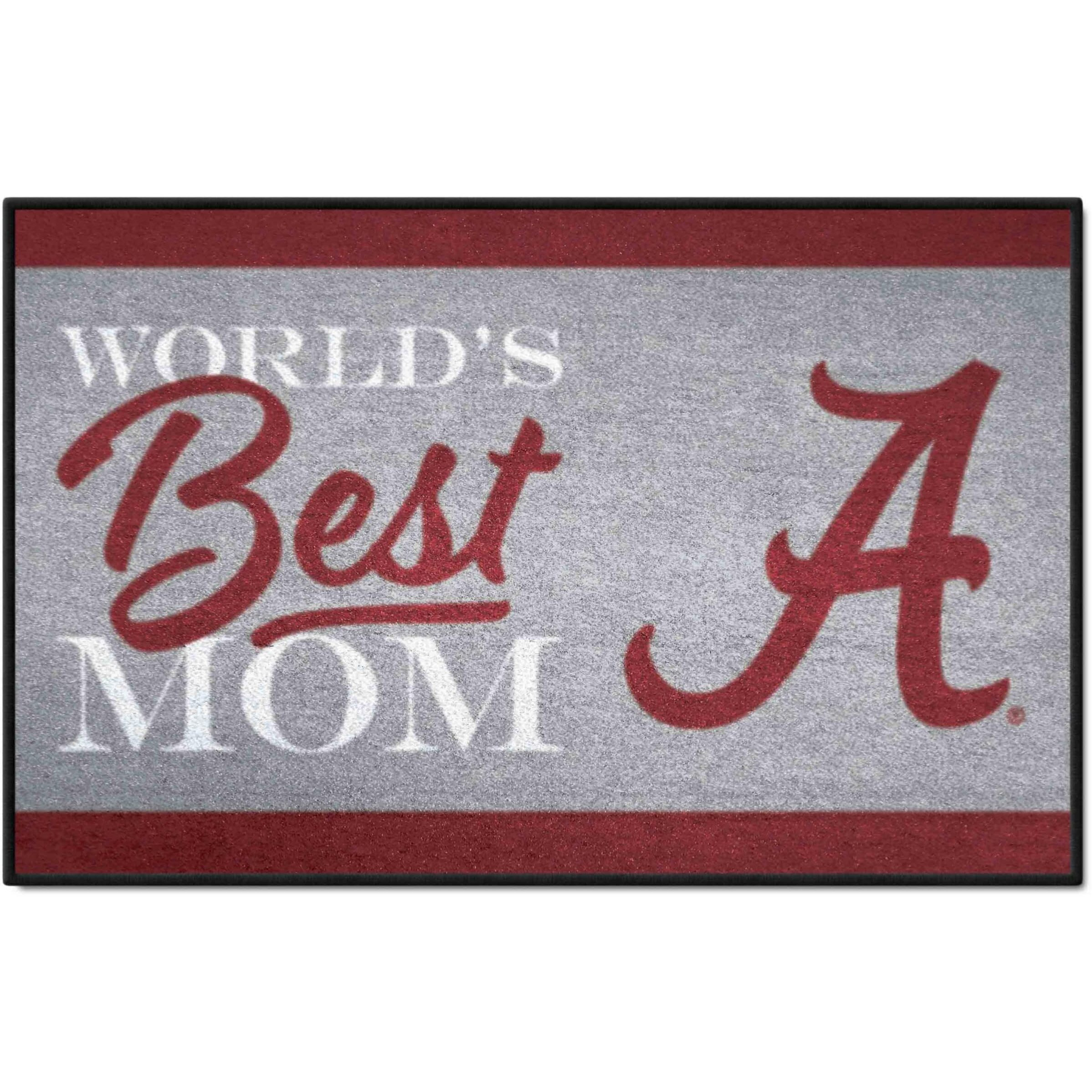 FANMATS 34523 NCAA - Alabama Crimson Tide World's Best Mom Starter Mat Accent Rug - 19in. x 30in.
