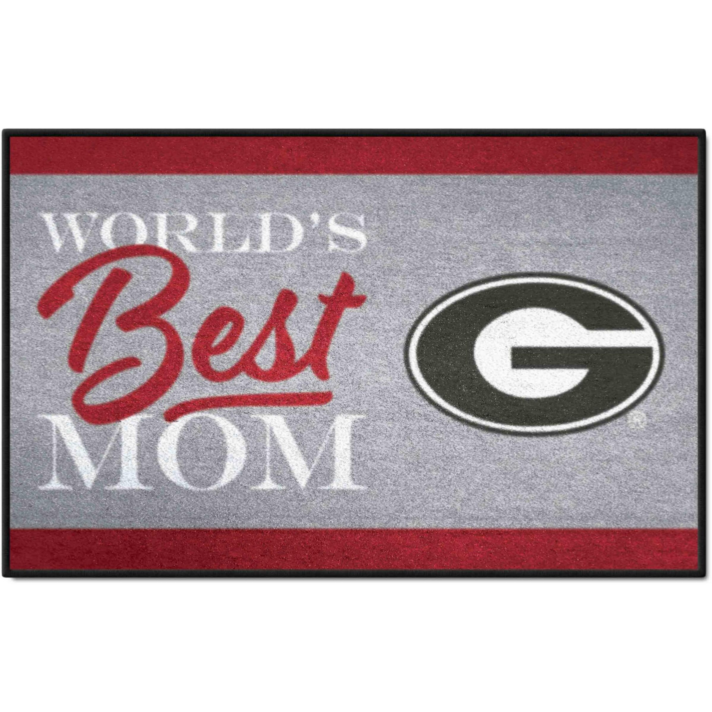 FANMATS 34541 NCAA - Georgia Bulldogs World's Best Mom Starter Mat Accent Rug - 19in. x 30in.| Sports Fan Home Decor Rug and Tailgating Mat