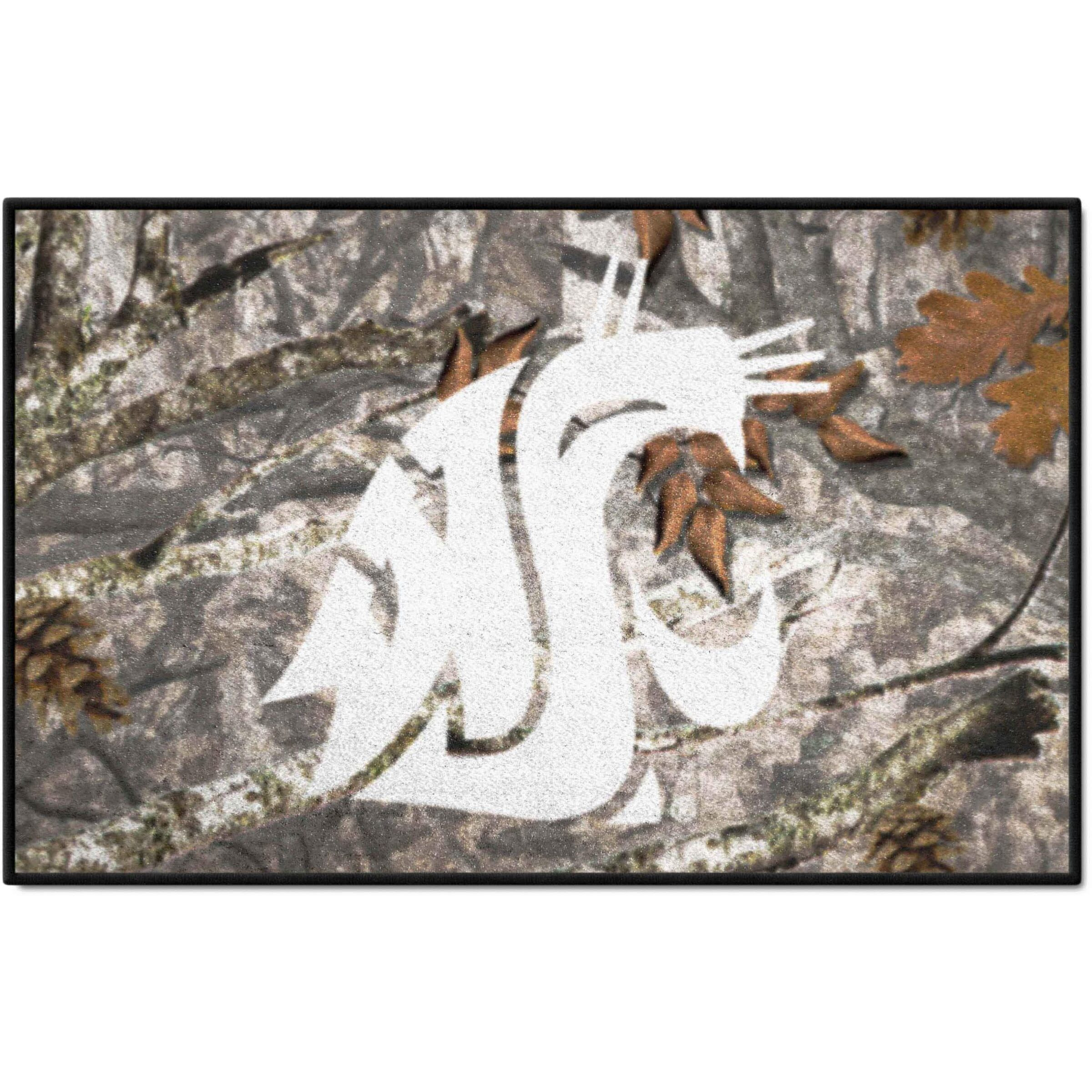 FANMATS 33998 NCAA - Washington State Cougars Camo Starter Mat Accent Rug - 19in. x 30in.| Sports Fan Home Decor Rug and Tailgating Mat