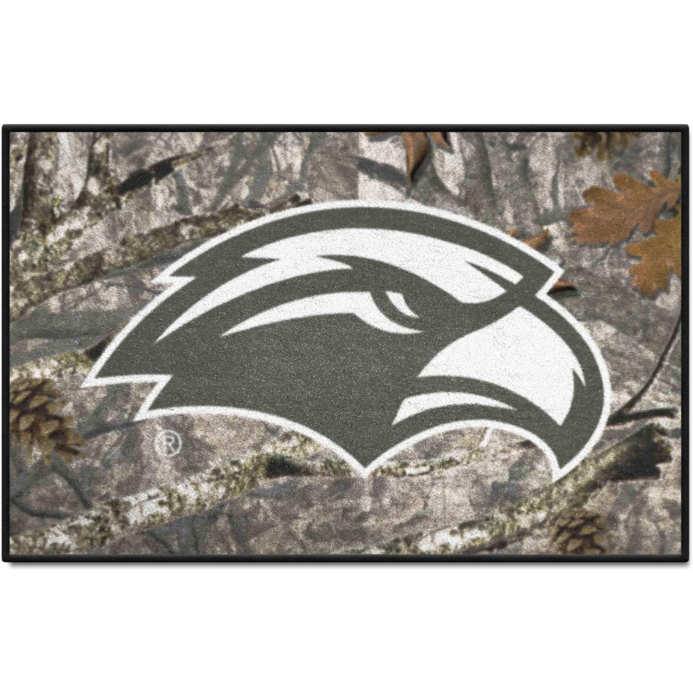 FANMATS 33969 NCAA - Southern Miss Golden Eagles Camo Starter Mat Accent Rug - 19in. x 30in.| Sports Fan Home Decor Rug and Tailgating Mat