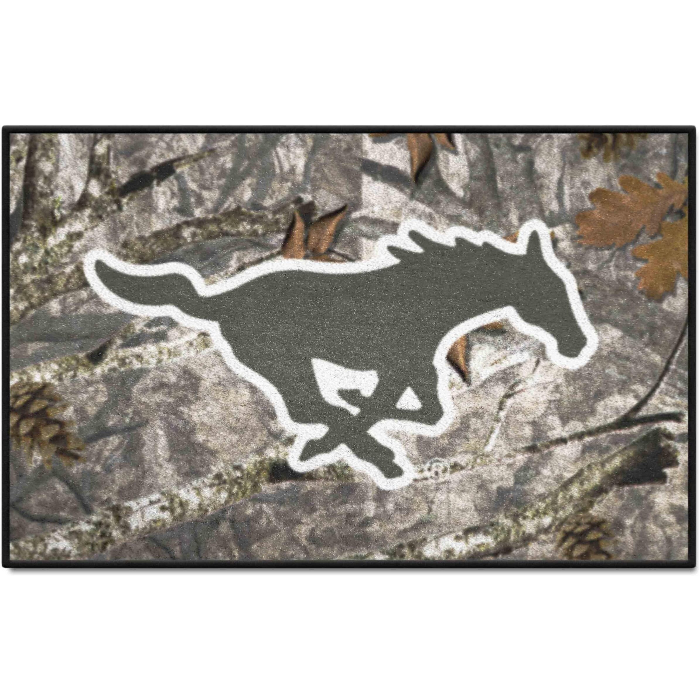 FANMATS 33967 NCAA - SMU Mustangs Camo Starter Mat Accent Rug - 19in. x 30in.| Sports Fan Home Decor Rug and Tailgating Mat