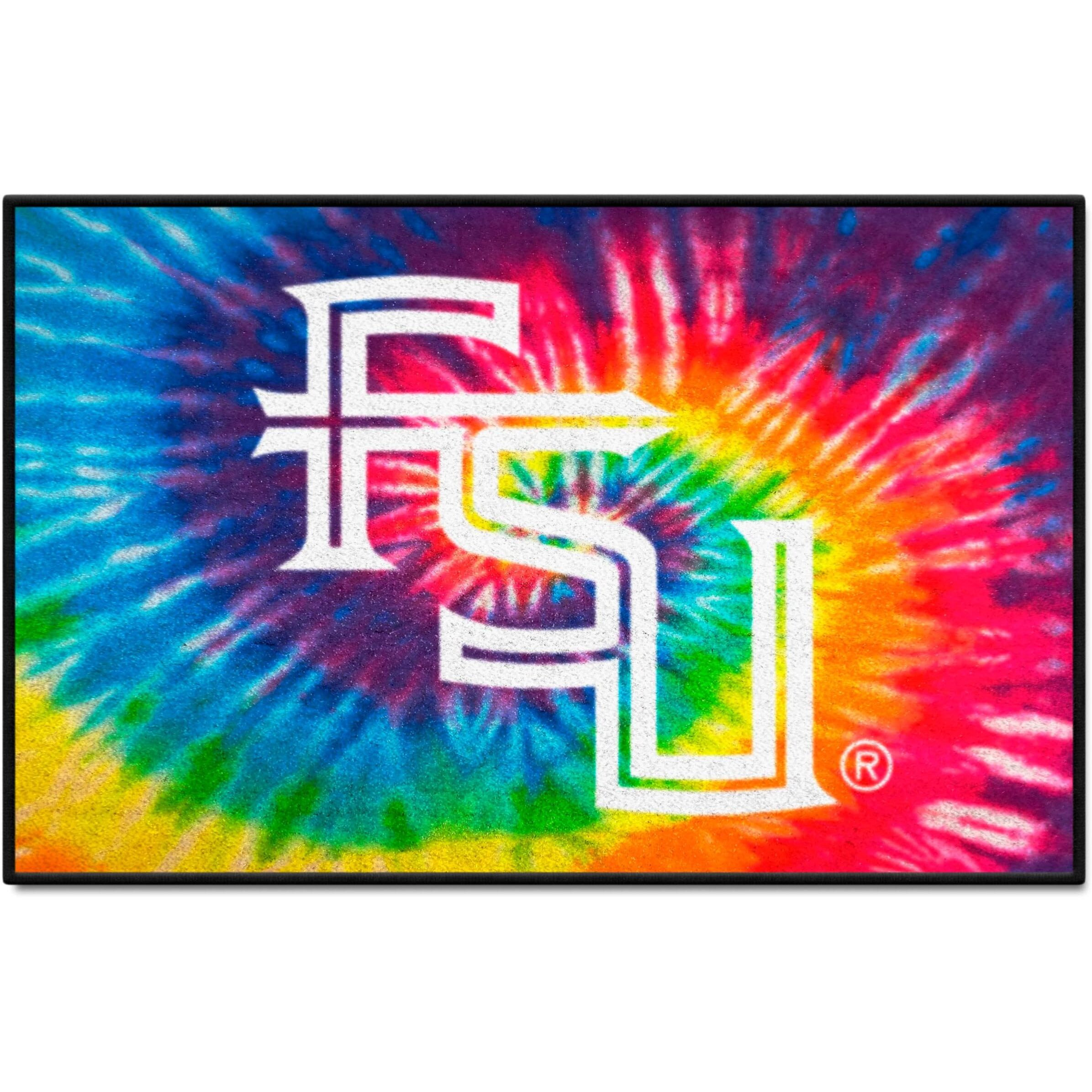 FANMATS 34026 NCAA - Florida State Seminoles Tie Dye Starter Mat Accent Rug - 19in. x 30in.| Sports Fan Home Decor Rug and Tailgating Mat