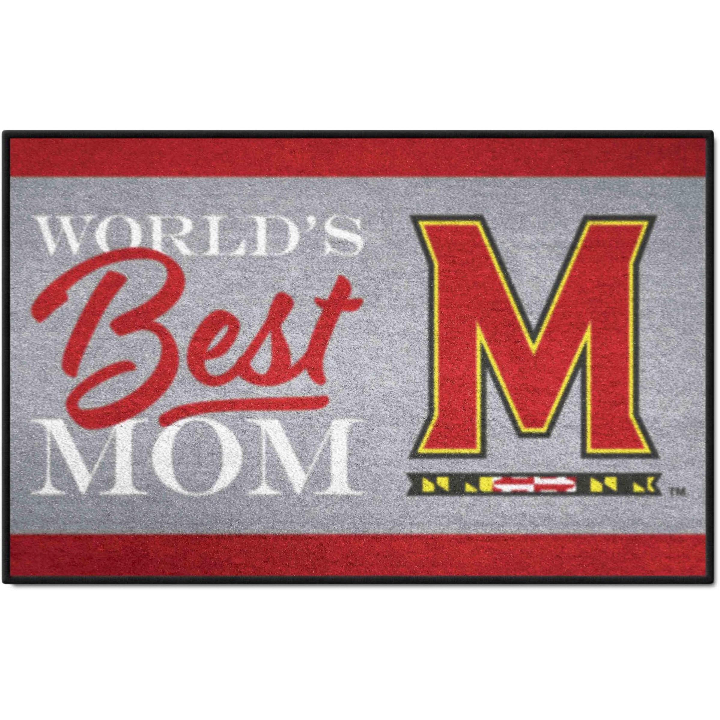 FANMATS 34553 NCAA - Maryland Terrapins World's Best Mom Starter Mat Accent Rug - 19in. x 30in. | Sports Fan Home Decor Rug and Tailgating Mat