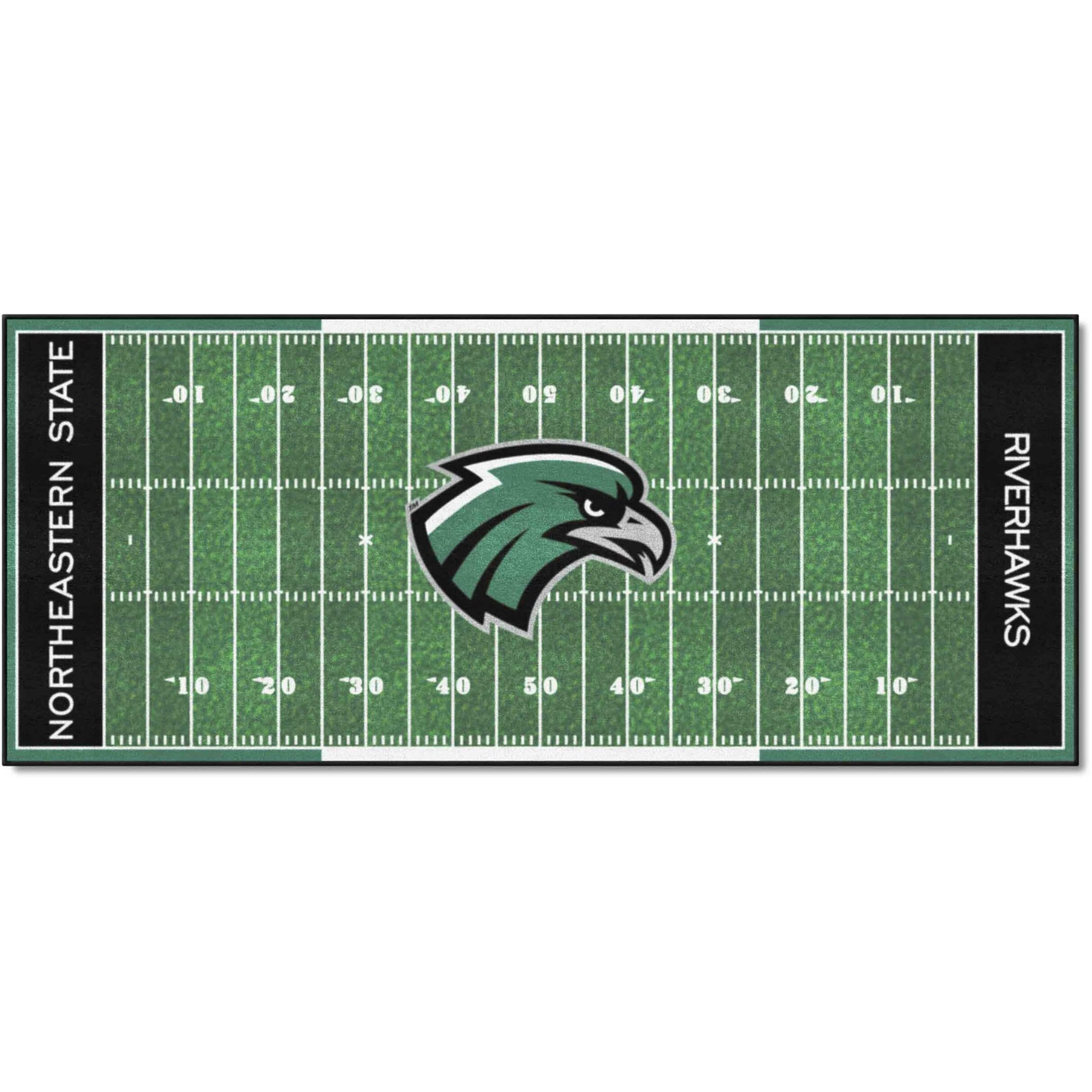 FANMATS 34898 NCAA - Northeastern State Riverhawks Field Runner Mat - 30in. x 72in.