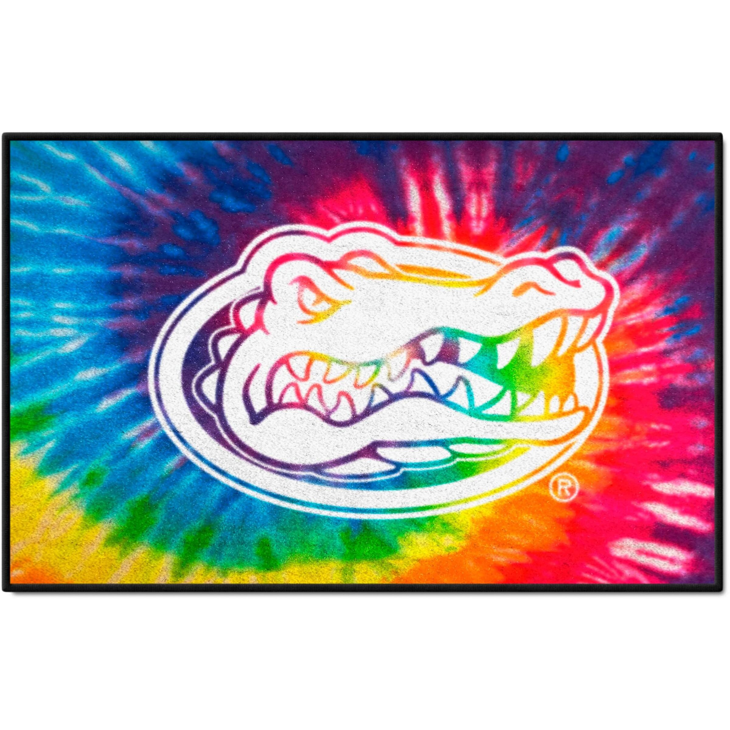 FANMATS 34059 NCAA - Florida Gators Tie Dye Starter Mat Accent Rug - 19in. x 30in.| Sports Fan Home Decor Rug and Tailgating Mat