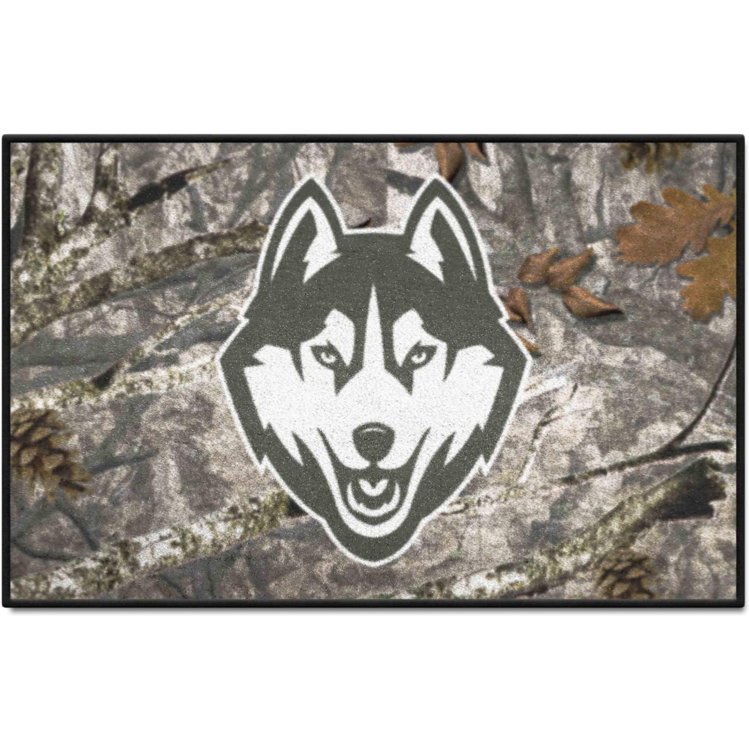 FANMATS 33942 NCAA - UConn Huskies Camo Starter Mat Accent Rug - 19in. x 30in.| Sports Fan Home Decor Rug and Tailgating Mat