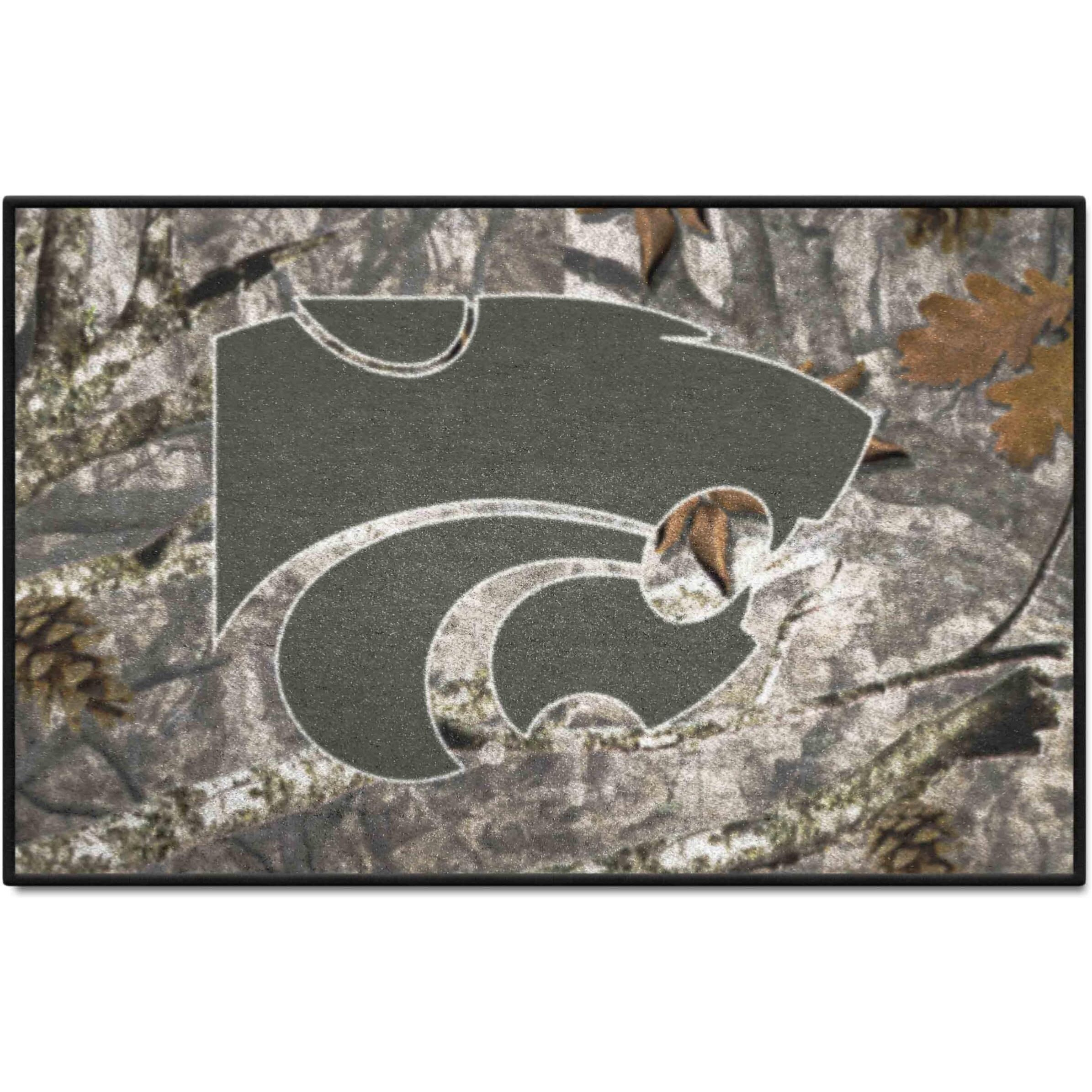 FANMATS 33950 NCAA - Kansas State Wildcats Camo Starter Mat Accent Rug - 19in. x 30in.| Sports Fan Home Decor Rug and Tailgating Mat