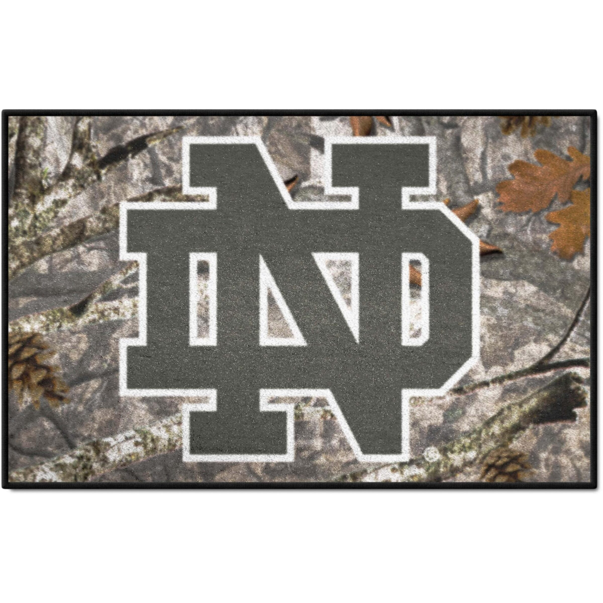 FANMATS 33959 NCAA - Notre Dame Fighting Irish Camo Starter Mat Accent Rug - 19in. x 30in.