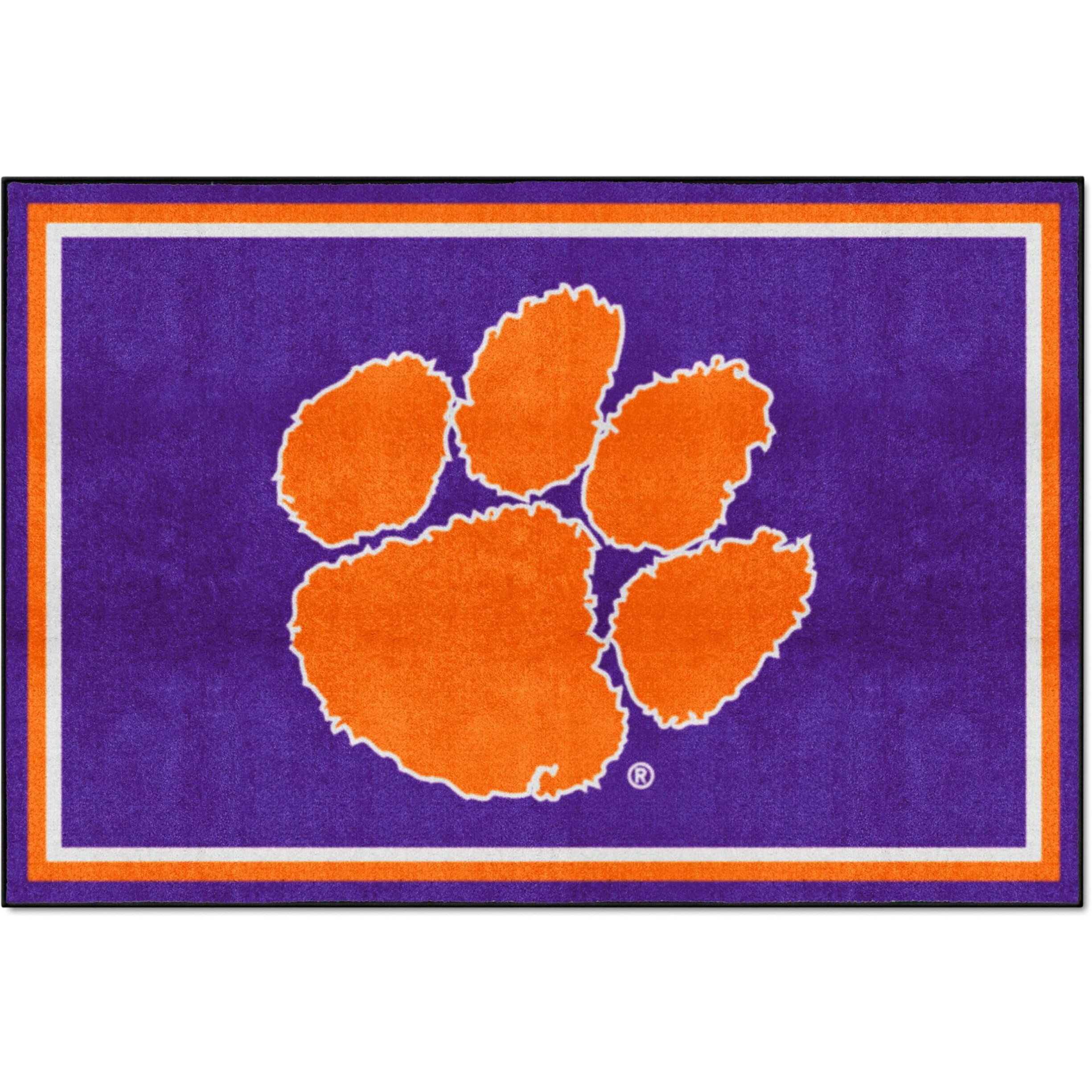 FANMATS 35651 Clemson Tigers 4ft. x 6ft. Plush Area Rug