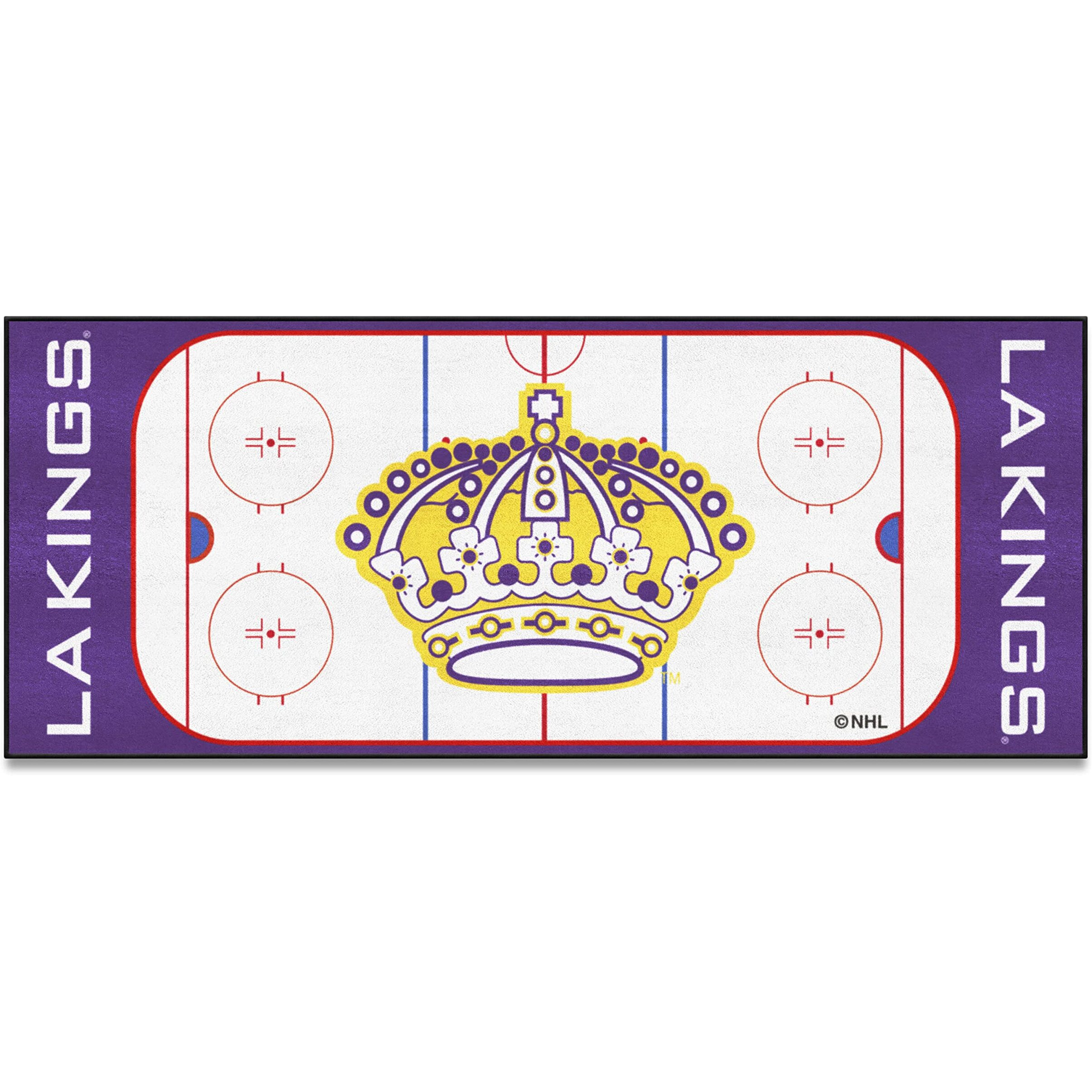 FANMATS 35515 NHL Retro - Los Angeles Kings Rink Runner - 30in. x 72in.