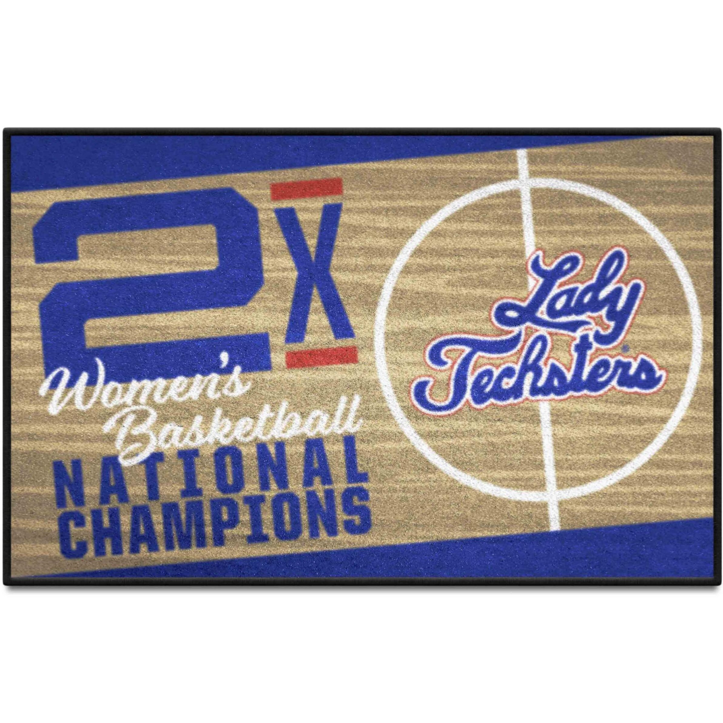 FANMATS 36279 NCAA -Louisiana Tech Bulldogs Dynasty Starter Mat Accent Rug - 19in. x 30in.| Sports Fan Home Decor Rug and Tailgating Mat