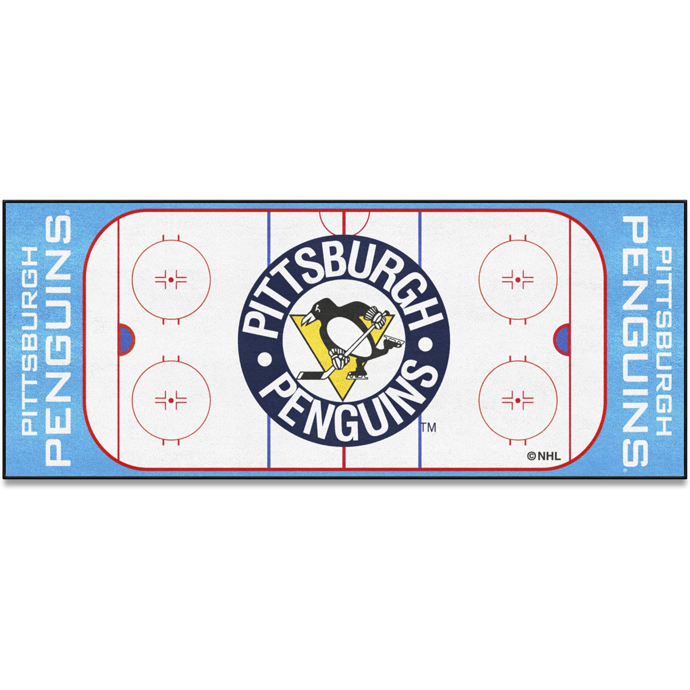 FANMATS 35564 NHL Retro - Pittsburgh Penguins Rink Runner - 30in. x 72in.