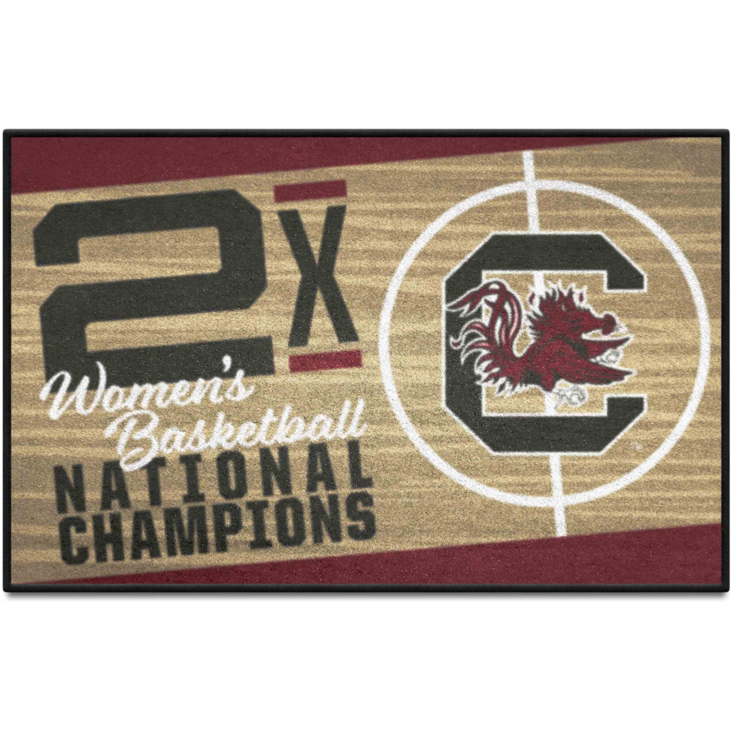 FANMATS 36285 NCAA South Carolina Gamecocks Dynasty Starter Mat Accent Rug - 19in. x 30in.| Sports Fan Home Decor Rug and Tailgating Mat