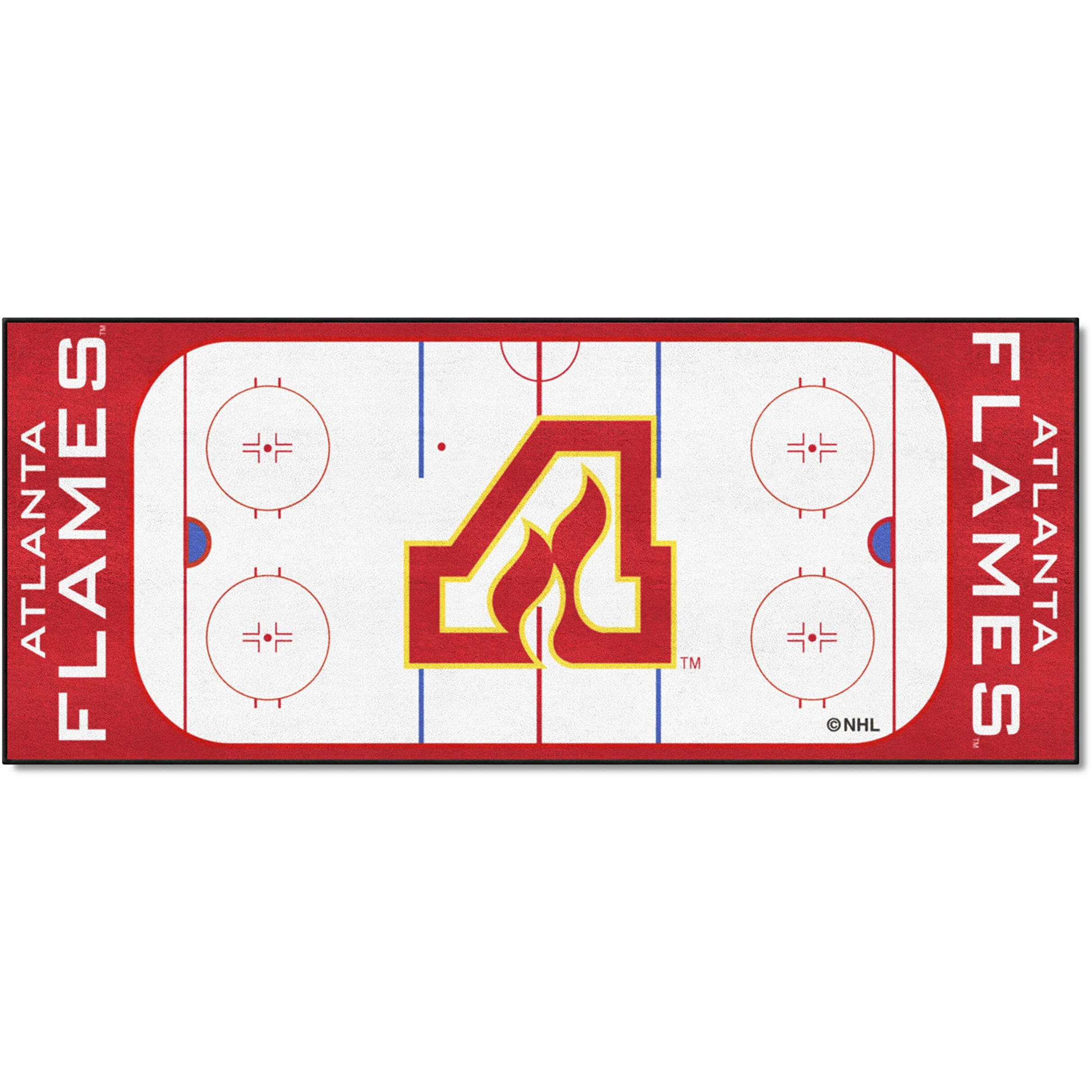 FANMATS 35438 NHL Retro - Atlanta Flames Rink Runner - 30in. x 72in.