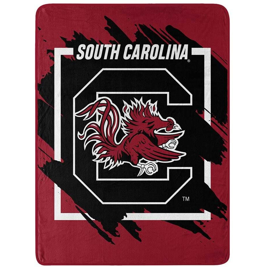 NORTHWEST ENTERPRISES NCAA 46x60 Dimensional Design Micro Raschel Throw Blanket (South Carolina Gamecocks)