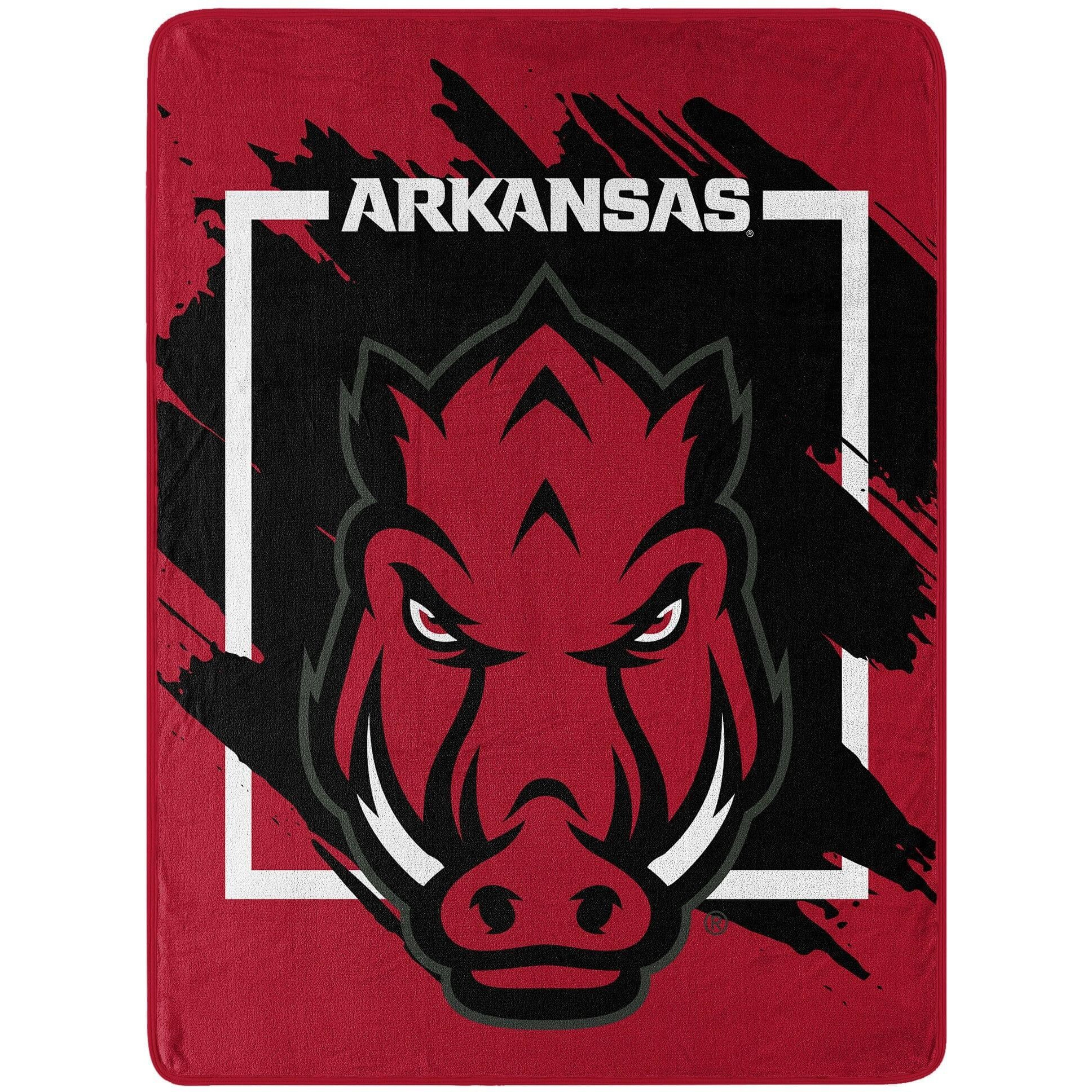 NORTHWEST ENTERPRISES NCAA 46x60 Dimensional Design Micro Raschel Throw Blanket (Arkansas Razorbacks)
