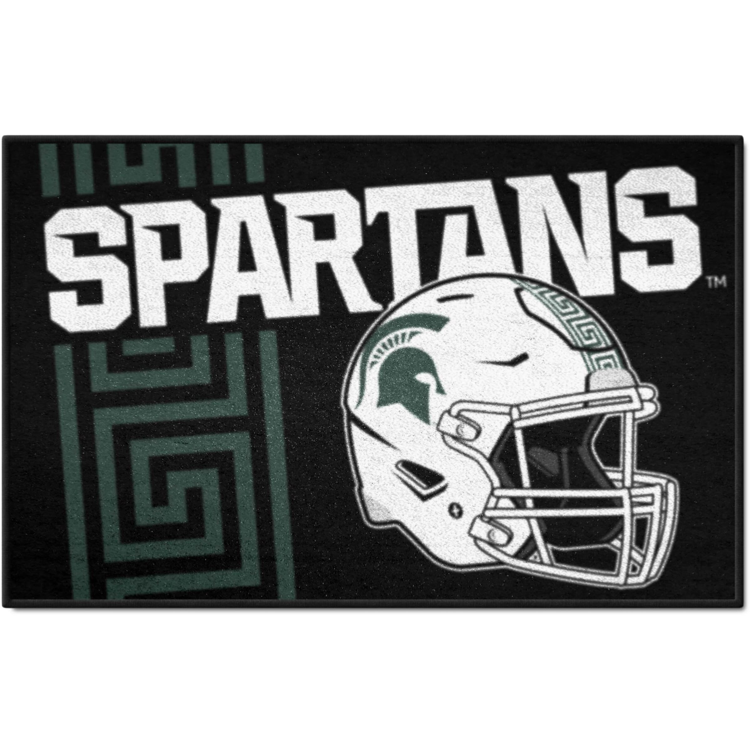 FANMATS 36815 NCAA - Michigan State Spartans Starter Mat Accent Rug - 19in. x 30in., Uniform Design| Sports Fan Home Decor Rug and Tailgating Mat