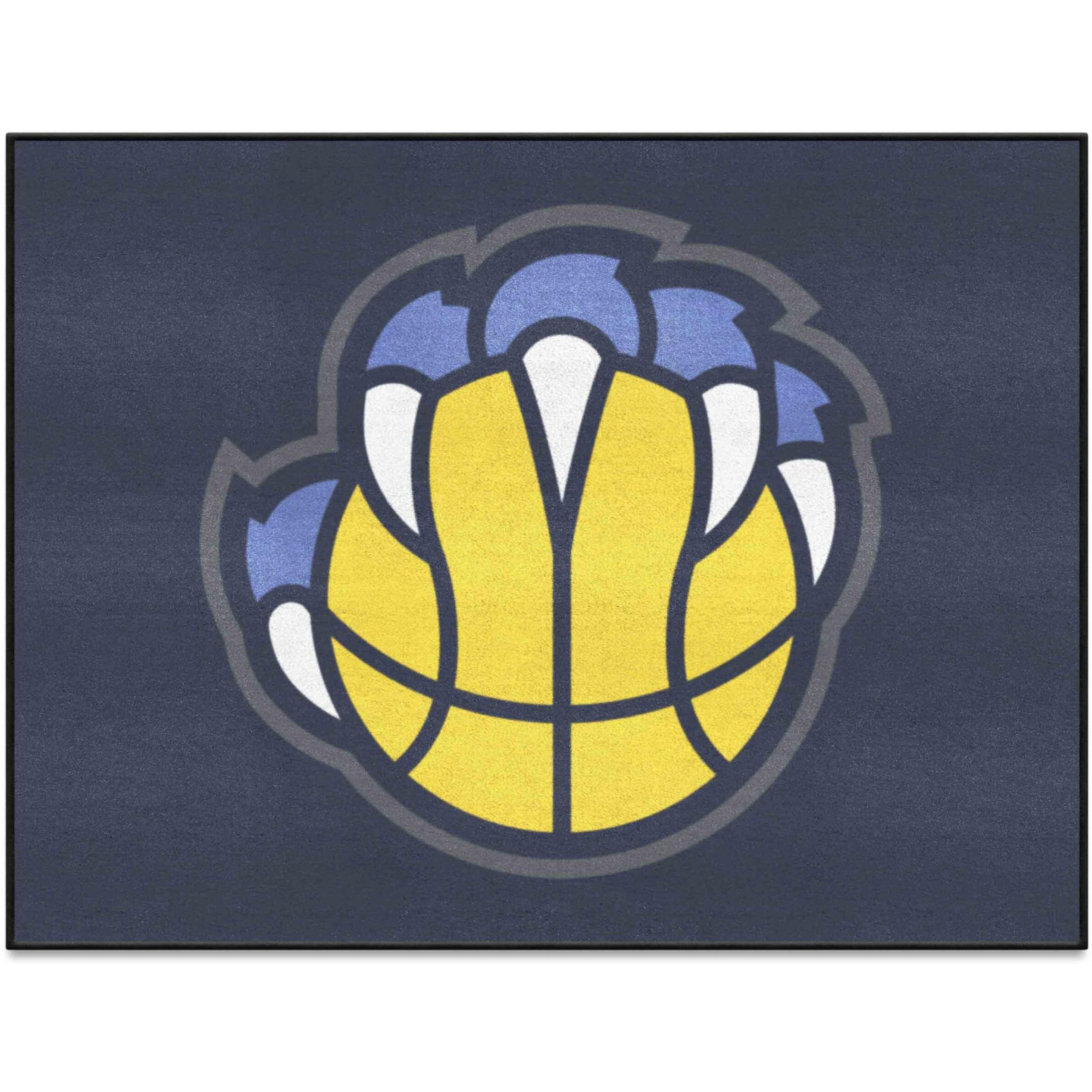 FANMATS 36994 NBA - Memphis Grizzlies All-Star Mat | Blue | 33.75&quotx42.5" | Paw and Basketball Secondary Logo