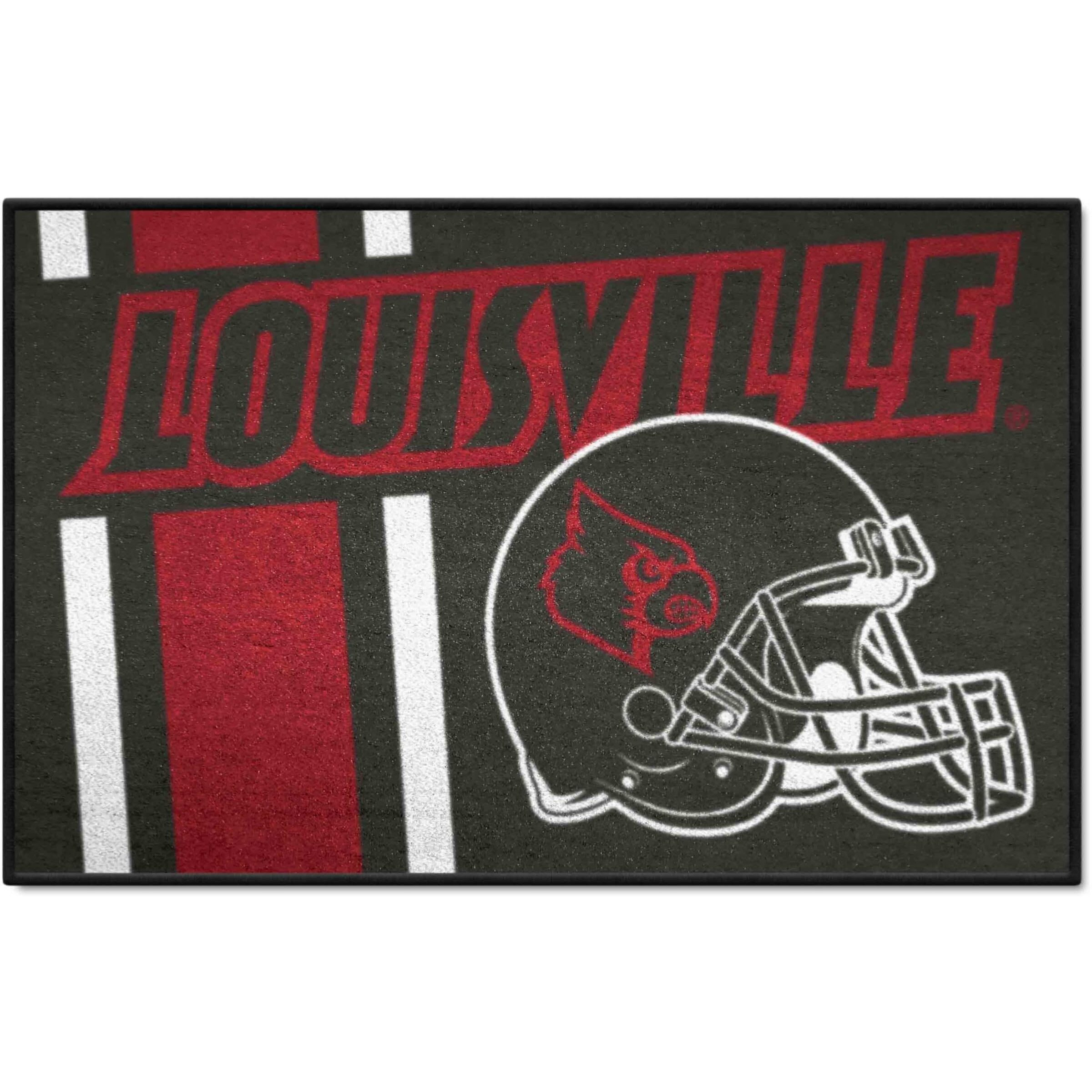 FANMATS 36849 NCAA - Louisville Cardinals Starter Mat Accent Rug - 19in. x 30in.| Sports Fan Home Decor Rug and Tailgating Mat