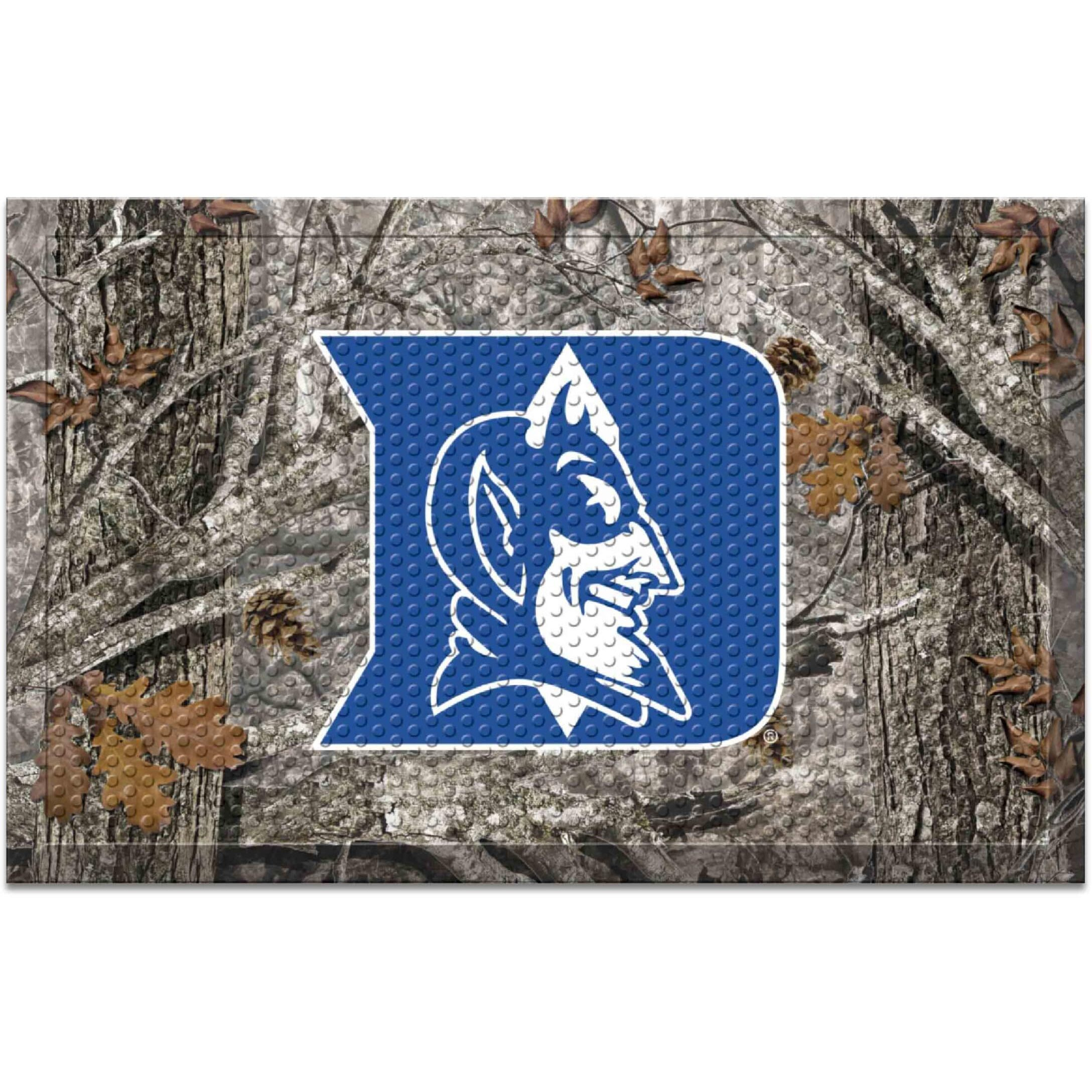 FANMATS 38461 Duke Blue Devils Rubber Scraper Door Mat Camo