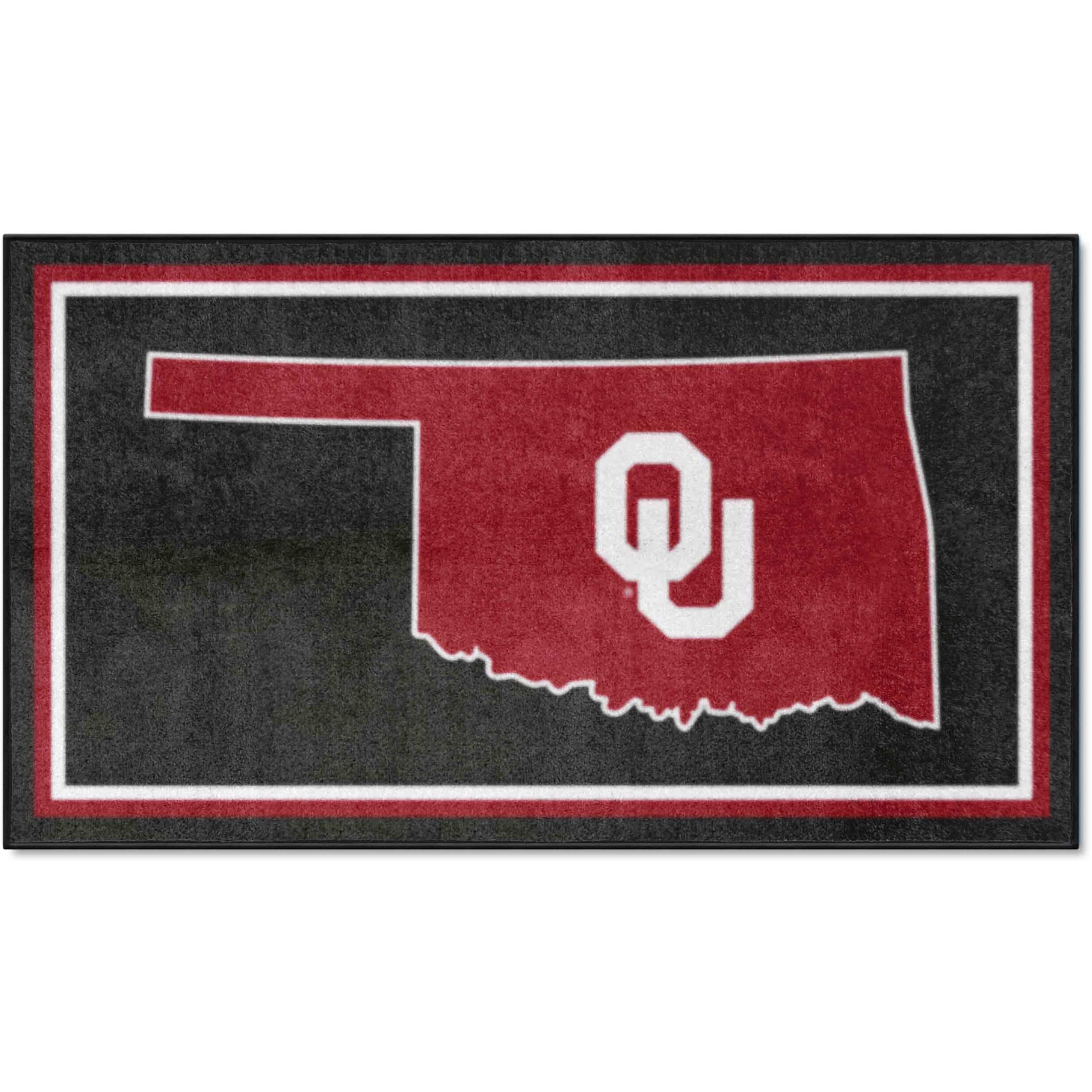 FANMATS 36452 Oklahoma Sooners 3ft. x 5ft. Plush Area Rug