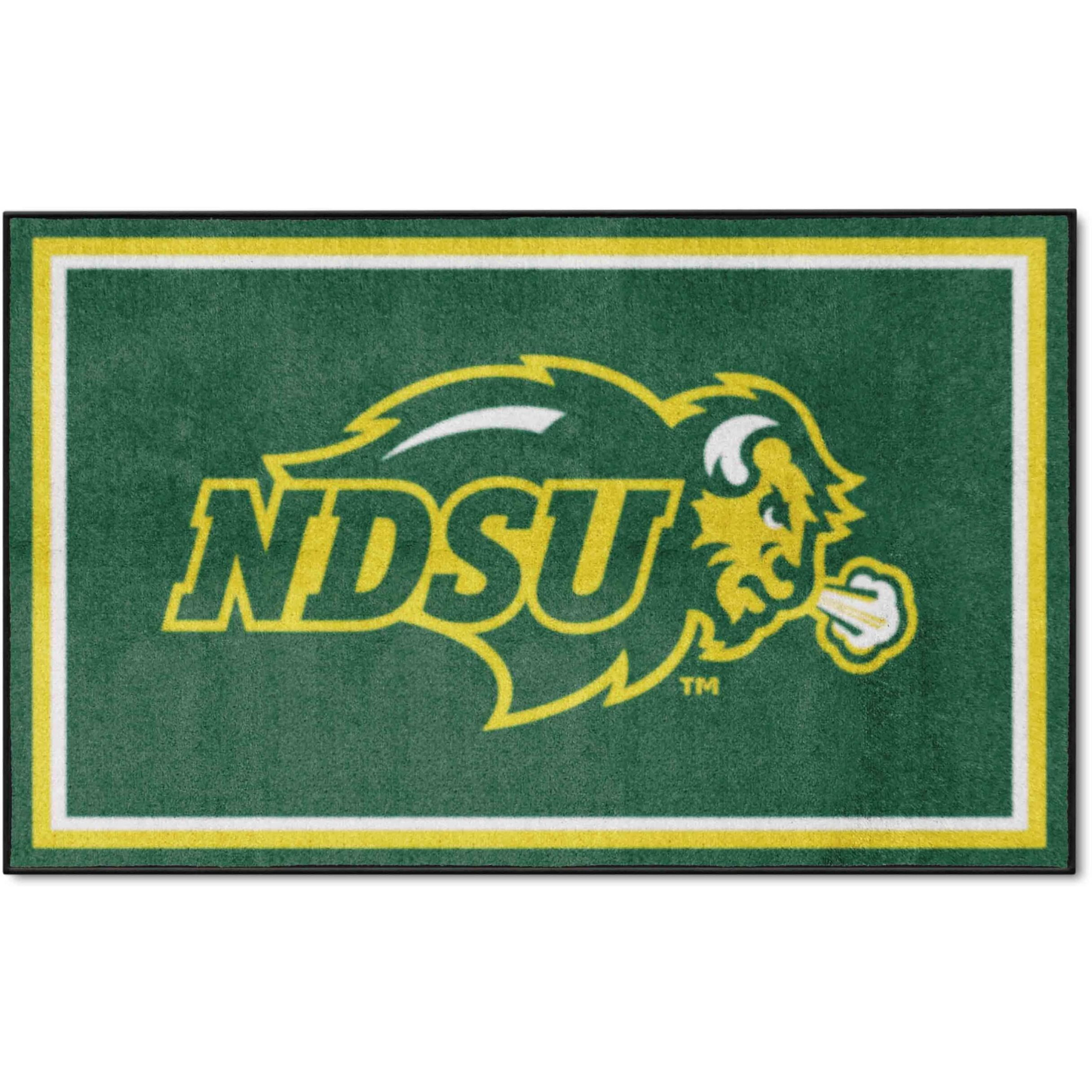 FANMATS 37742 North Dakota State Bison 4ft. x 6ft. Plush Area Rug