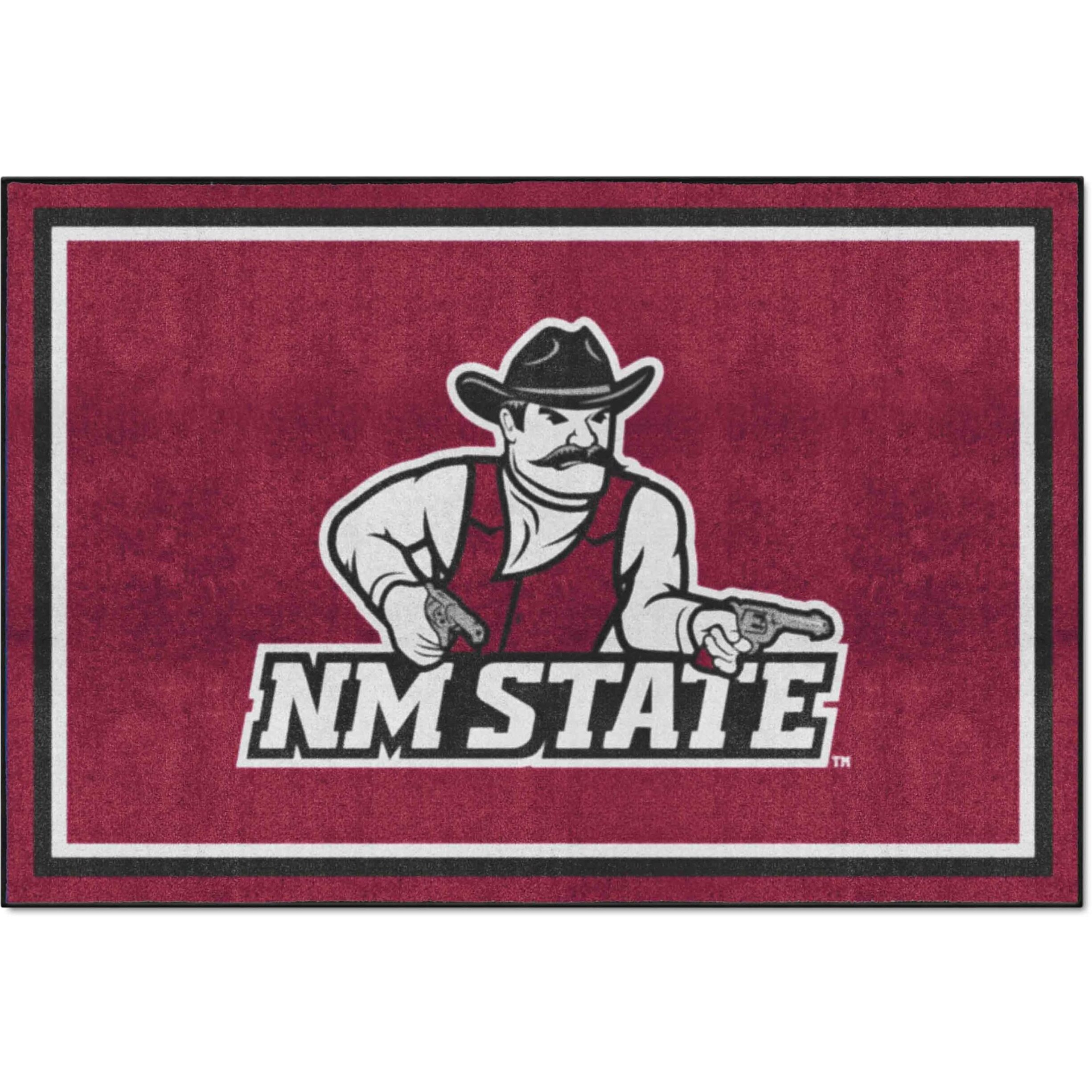 FANMATS 37738 New Mexico State Lobos 4ft. x 6ft. Plush Area Rug