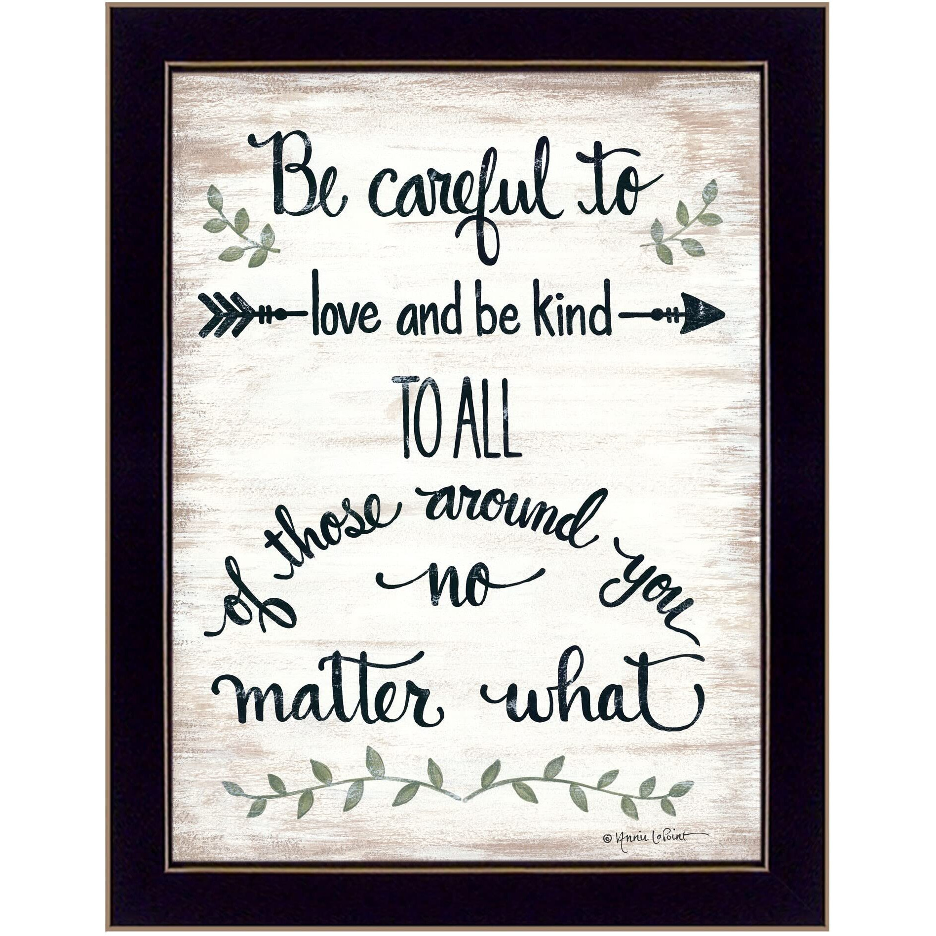 Be Careful 2 Black Framed Print Wall Art