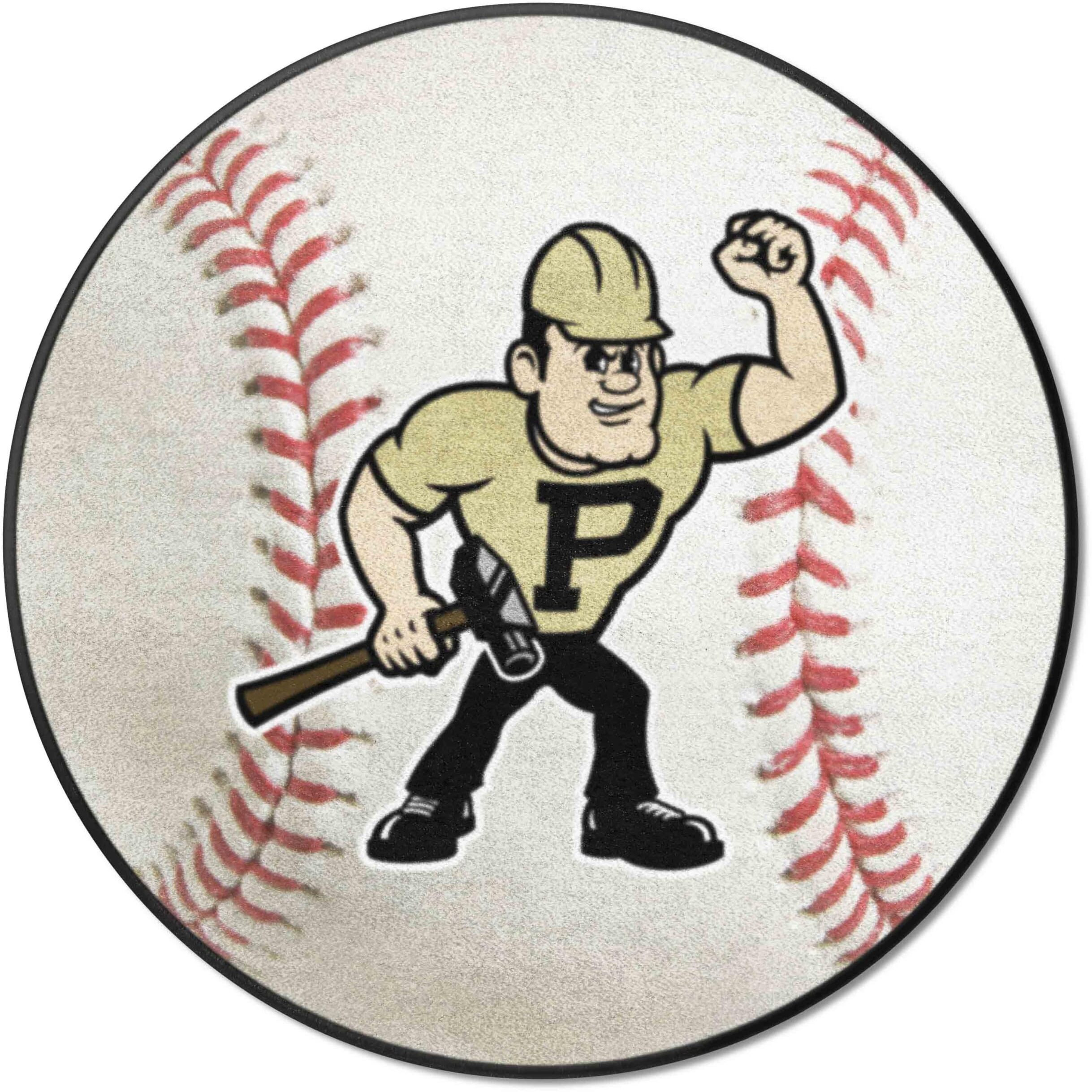 FANMATS 36517 Purdue Boilermakers Baseball Rug - 27in. Diameter