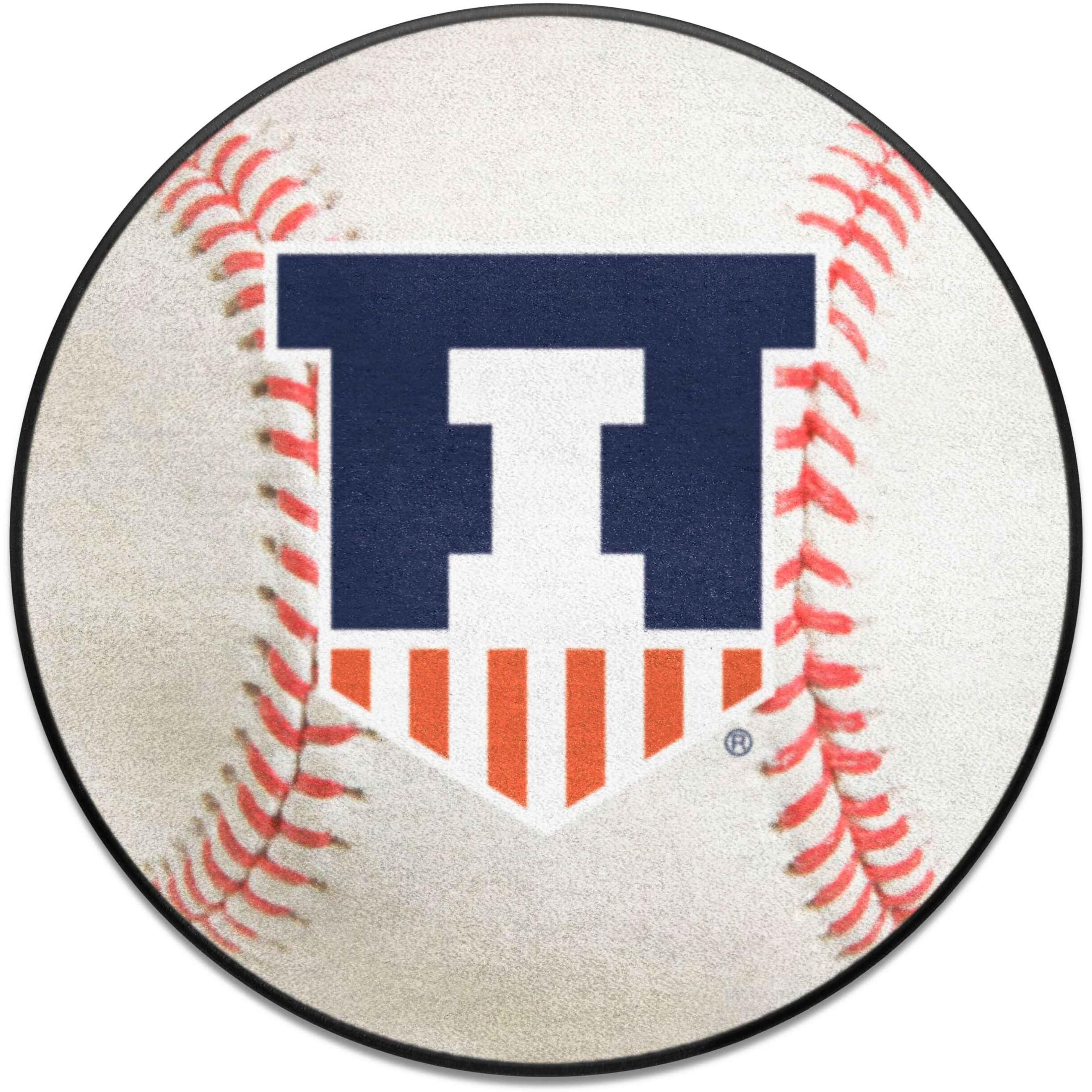 FANMATS 36337 Illinois Illini Baseball Rug - 27in. Diameter