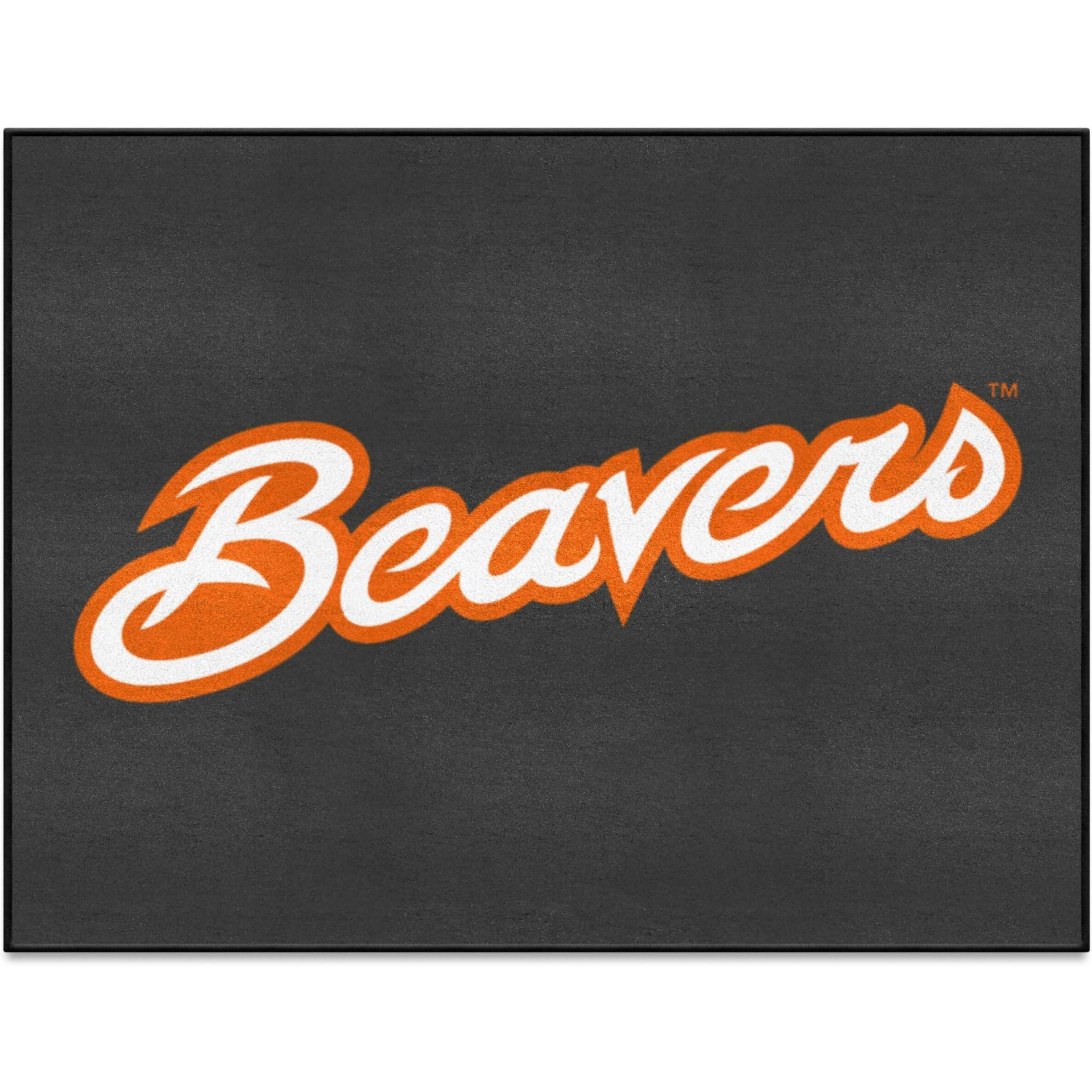 FANMATS 36492 Oregon State University All-Star Mat | Black | 33.75&quotx42.5" | Beavers Script Alternate Logo