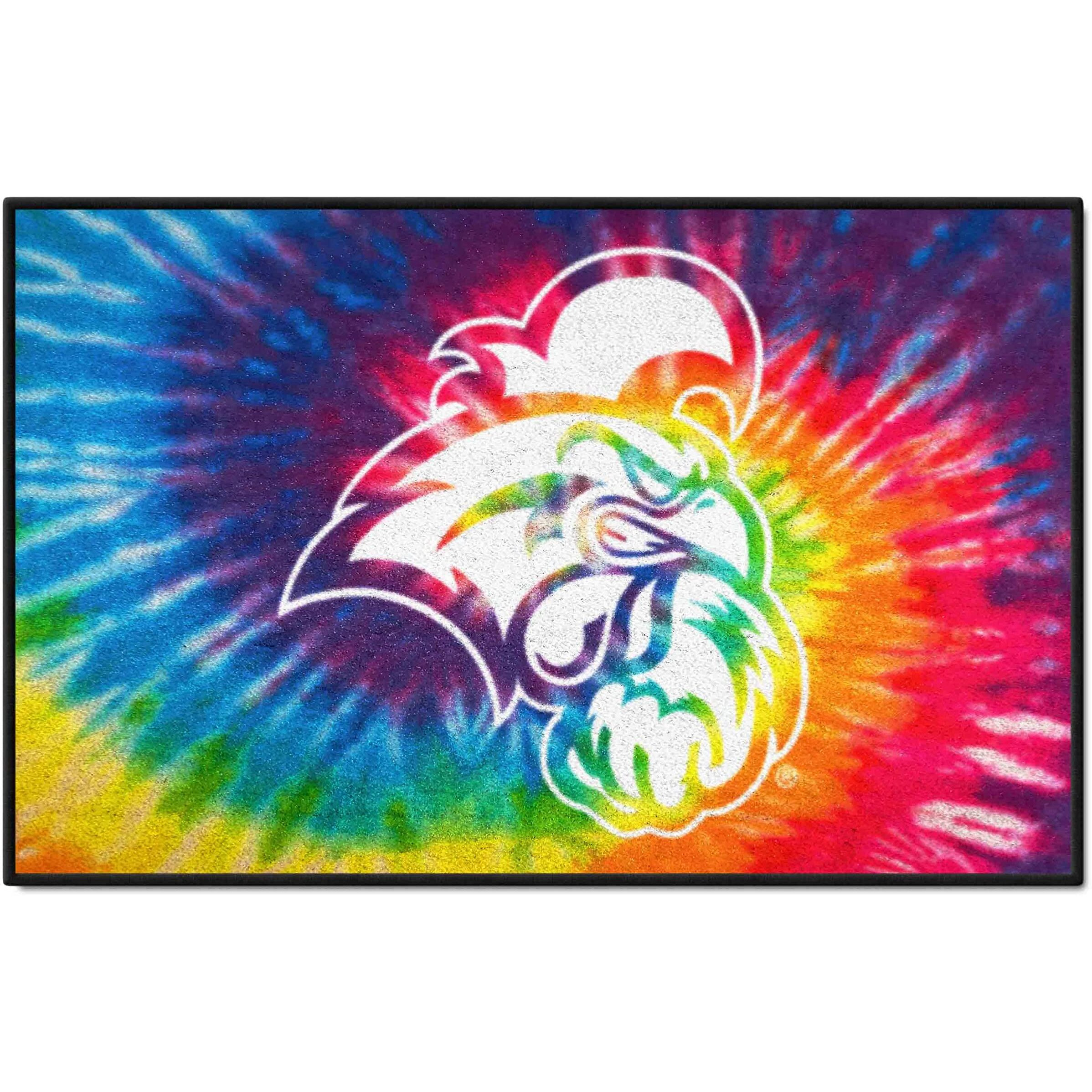 FANMATS 38386 NCAA - Coastal Carolina Chanticleers Tie Dye Starter Mat Accent Rug - 19in. x 30in.| Sports Fan Home Decor Rug and Tailgating Mat