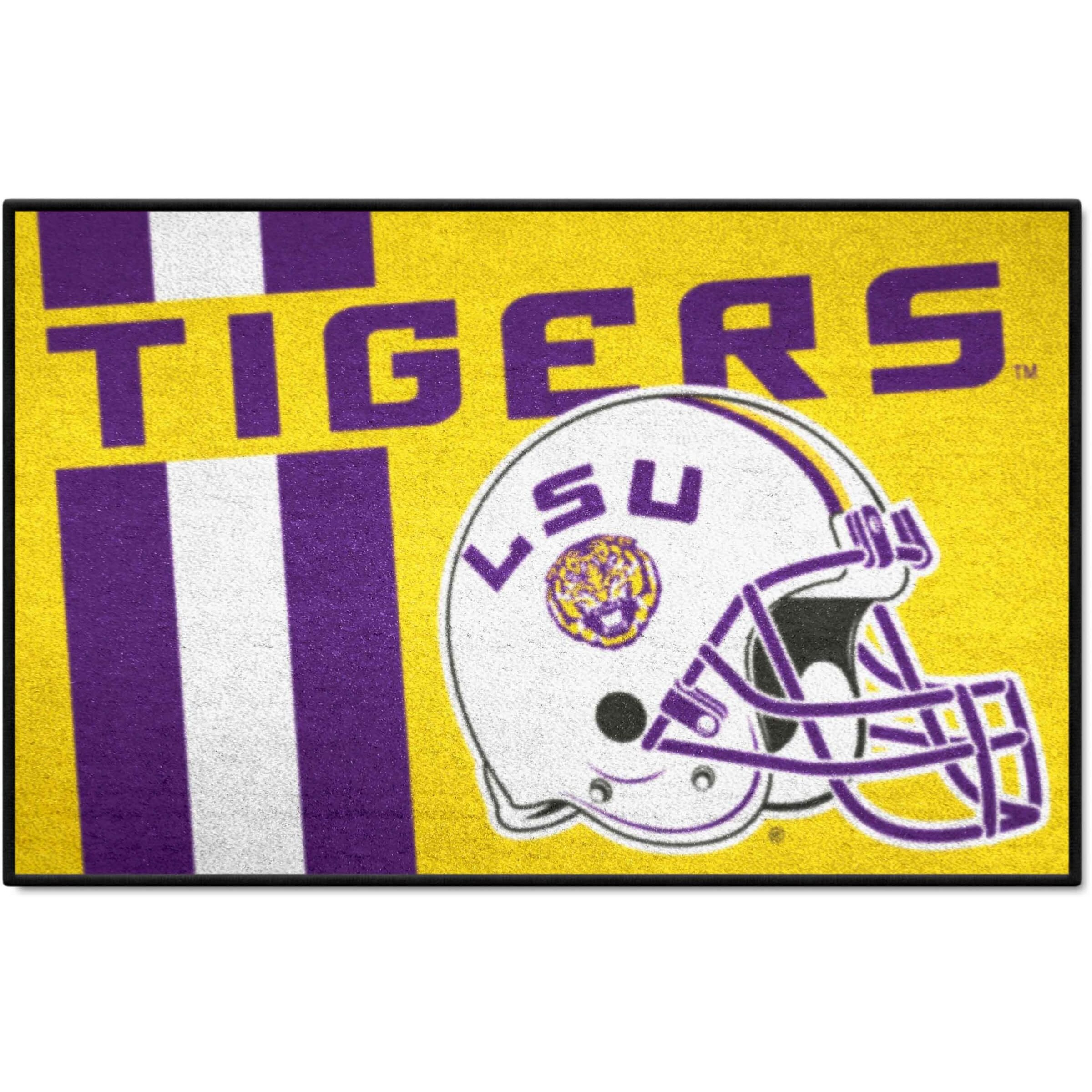 FANMATS 36799 NCAA - LSU Tigers Starter Mat Accent Rug - 19in. x 30in.| Sports Fan Home Decor Rug and Tailgating Mat