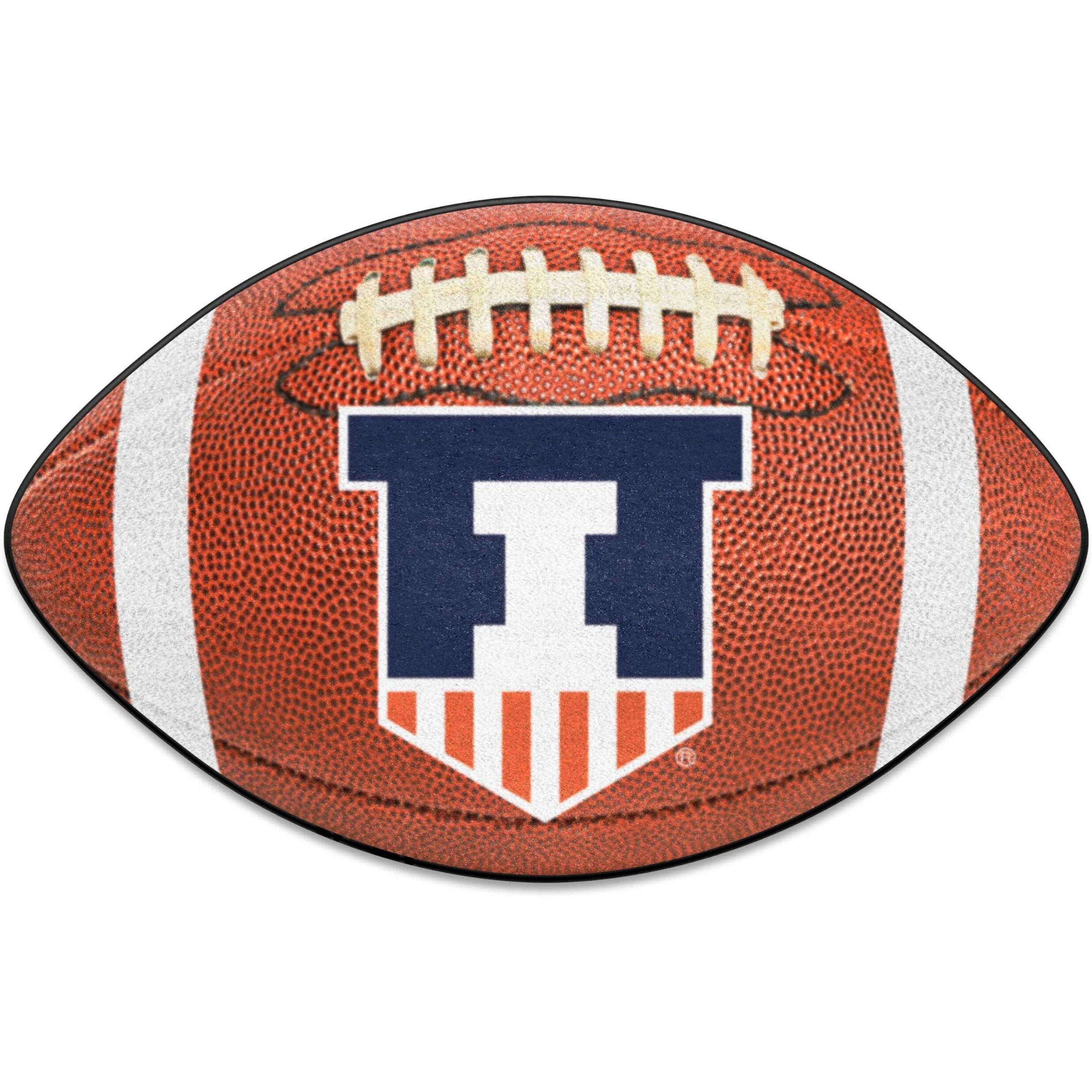 FANMATS 36339 Illinois Illini Football Rug - 20.5in. x 32.5in.