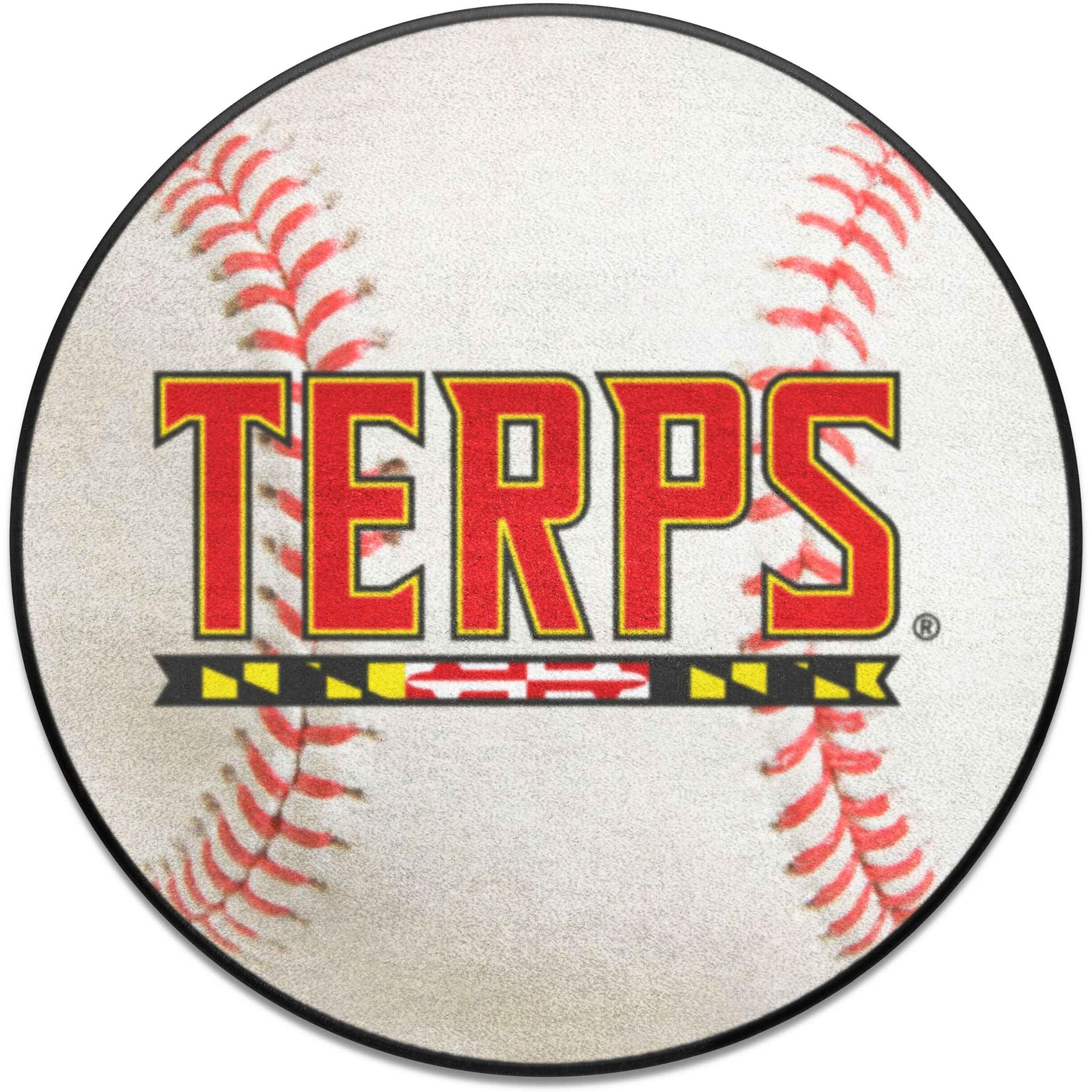 FANMATS 36677 Maryland Terrapins Baseball Rug - 27in. Diameter