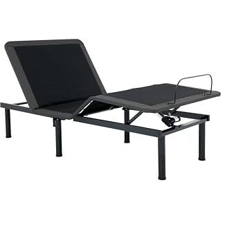 Bridgevine Home Adjustable Bed Base Frame, Head and Foot Incline, Wireless Remote and Voice-Activated Controls, Twin XL Size
