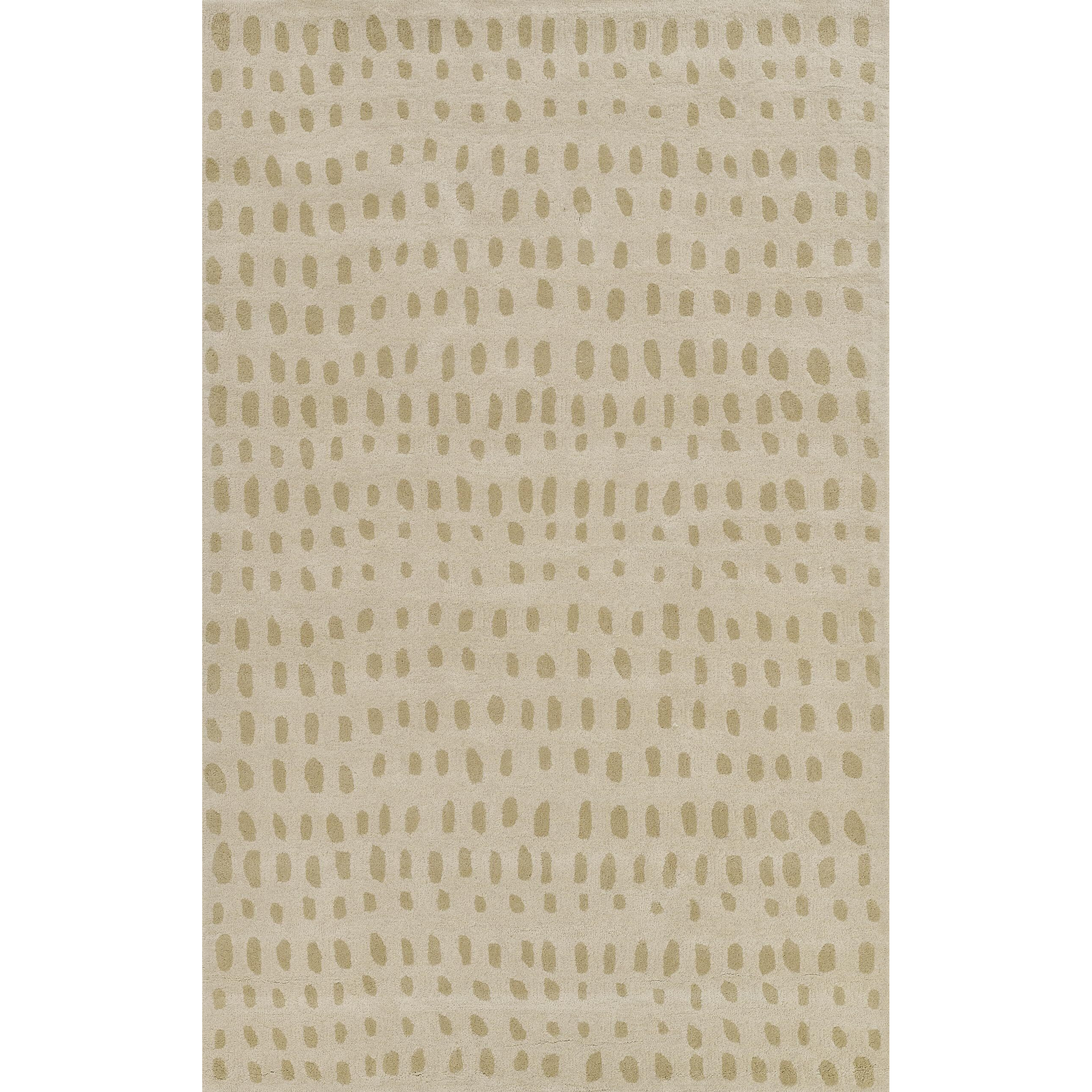 Novogratz Delmar Collection Wool Area Rug, Beige, 3'6" x 5'6" Size Mat for Living Room, Bedroom, Dining Room, Nursery, Hallways, and Home Office