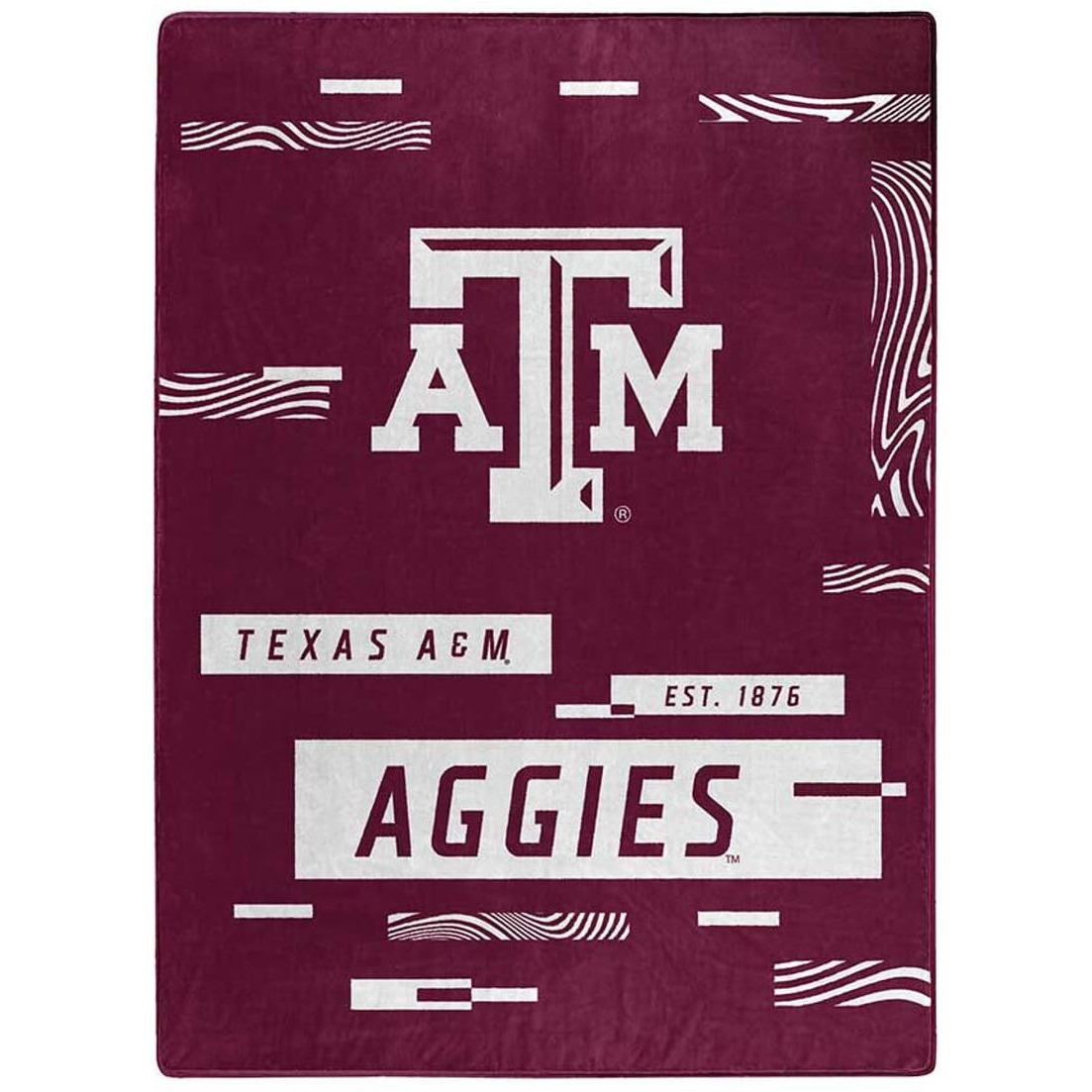 NORTHWEST Texas A&M Aggies Oversized Royal Plush Throw Blanket, Team Colors, 60" x 80"